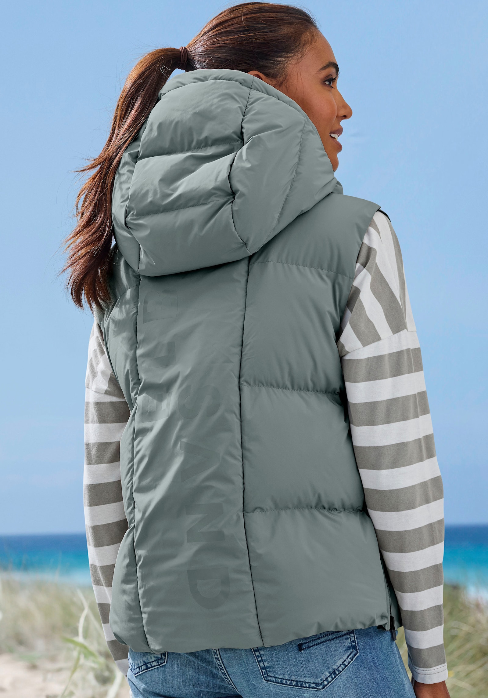 Elbsand Steppweste - graugrün