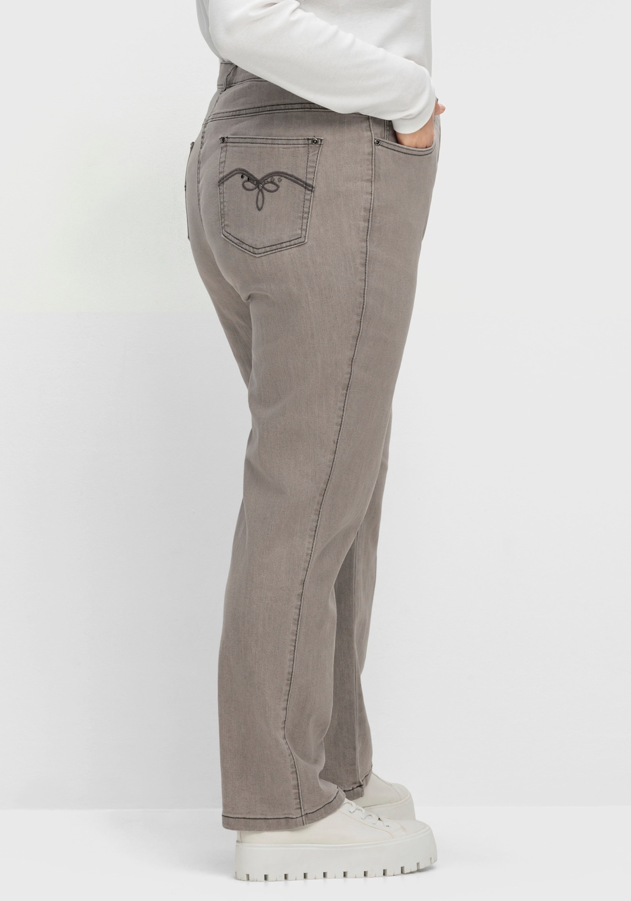 5-Pocket-Jeans mit Stretch-Anteil - grey-denim