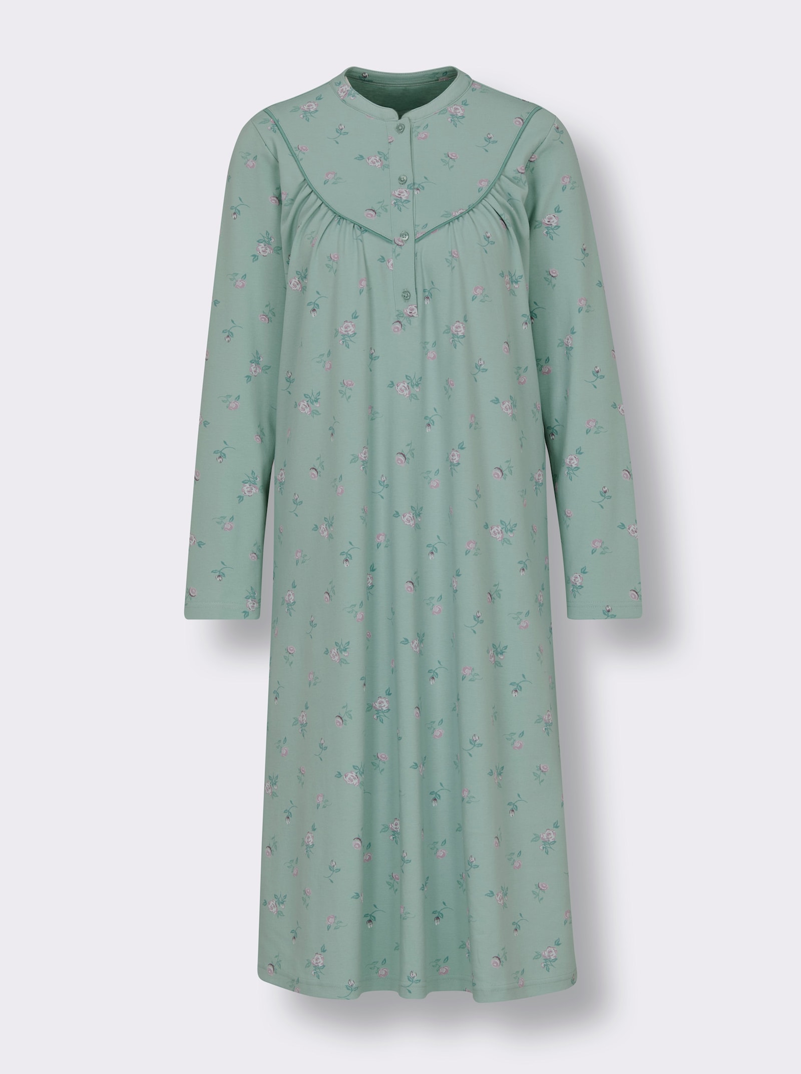 wäschepur Nachthemd mit floralem Muster - kalkmint-rosé-bedruckt