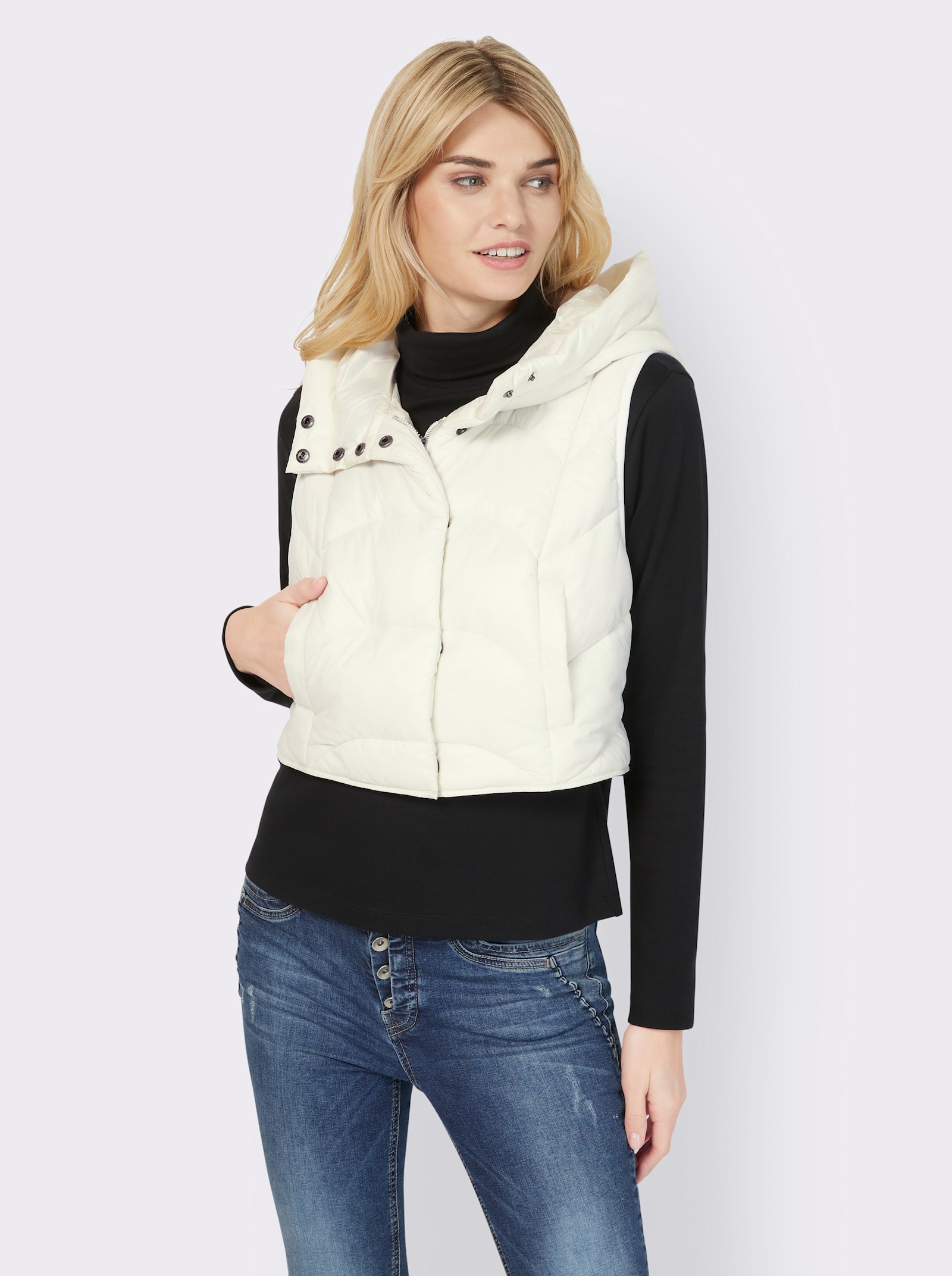 heine Kurzweste mit wärmender Wattierung - champagner