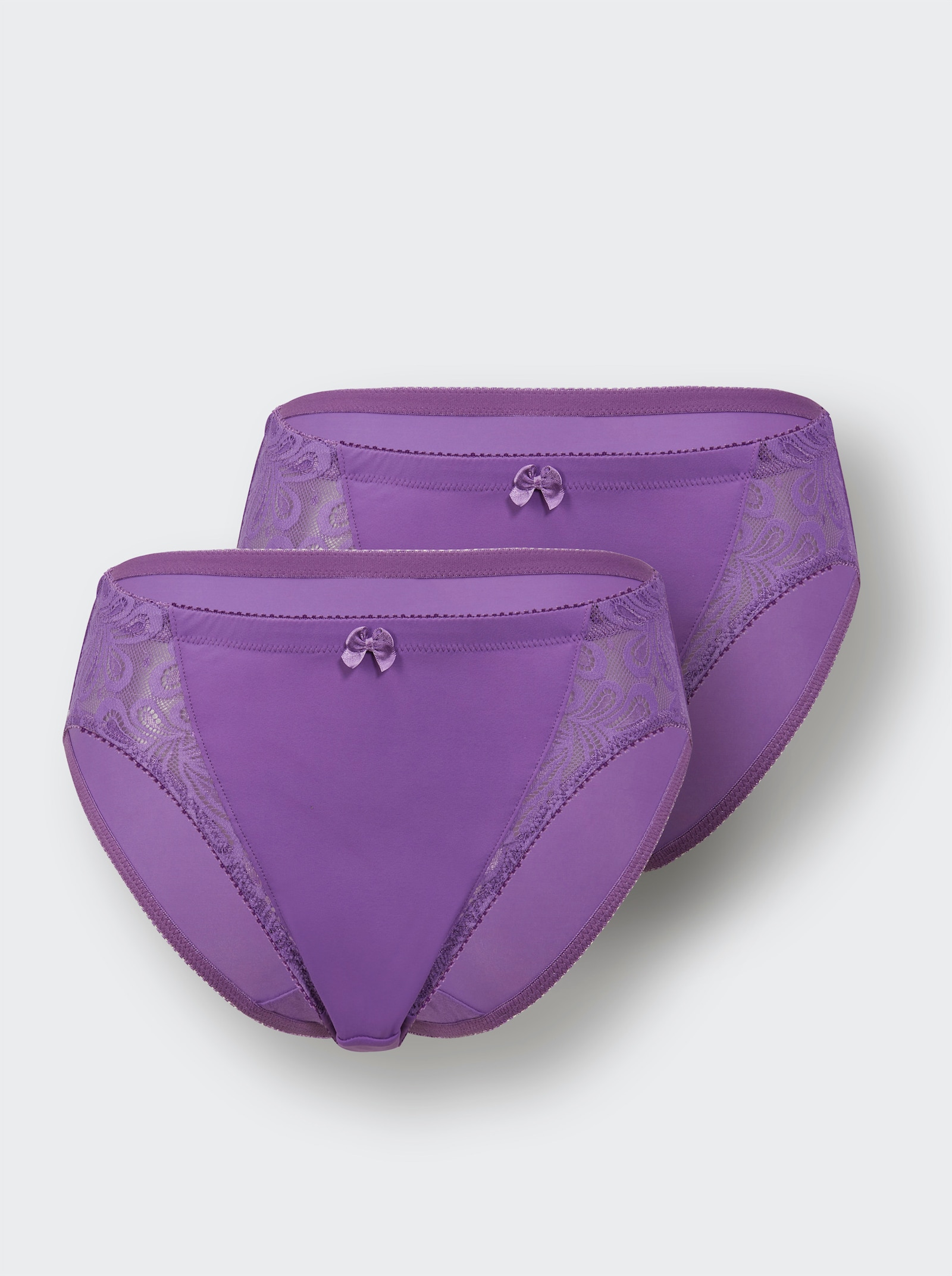 wäschepur Jazzpants mit Spitzen-Einsatz - lila