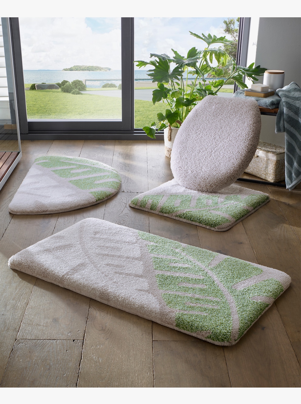 Kleine wolke badematte in grau eucalyptus witt