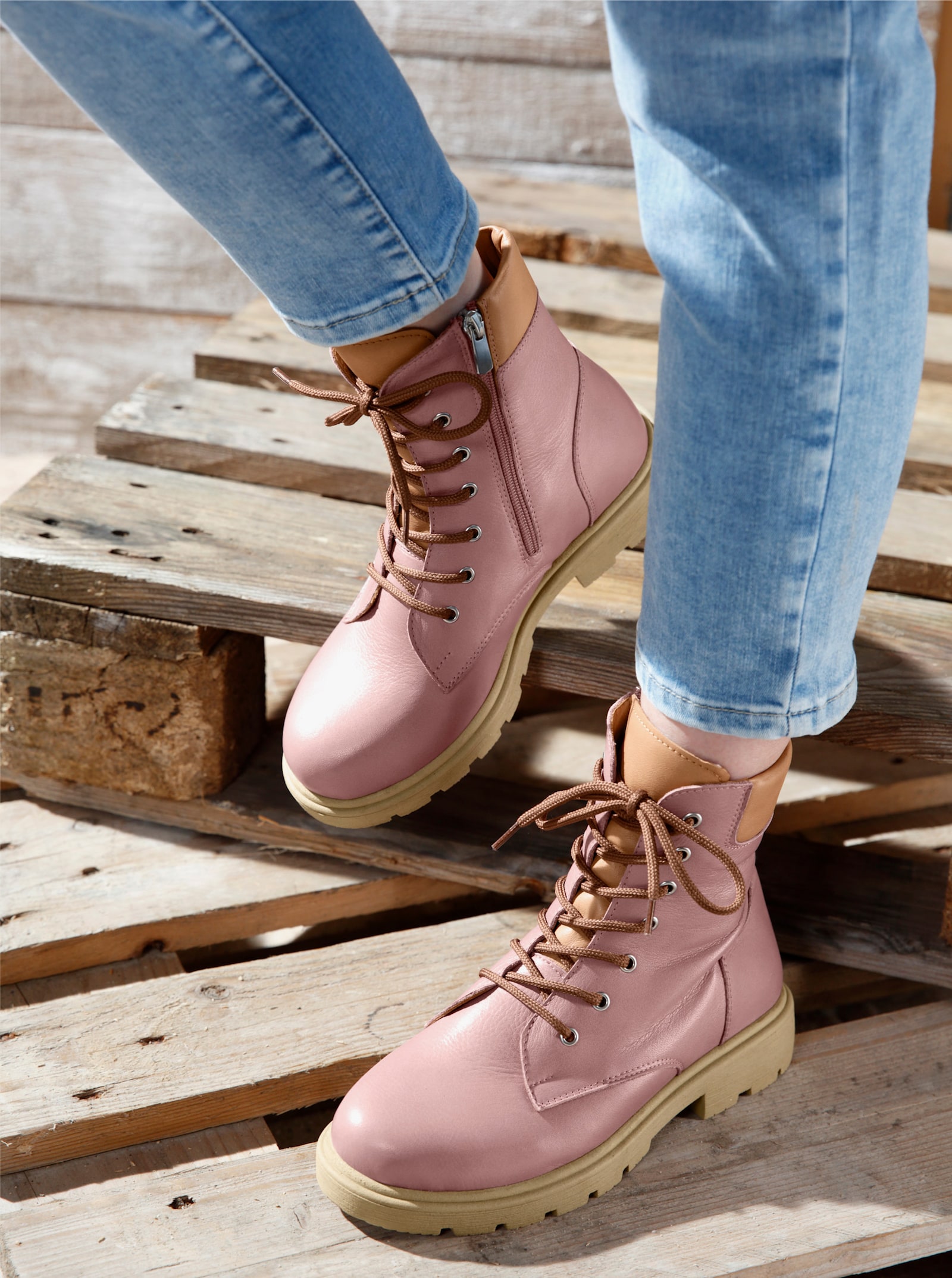 Andrea Conti Schnürstiefelette - mauve