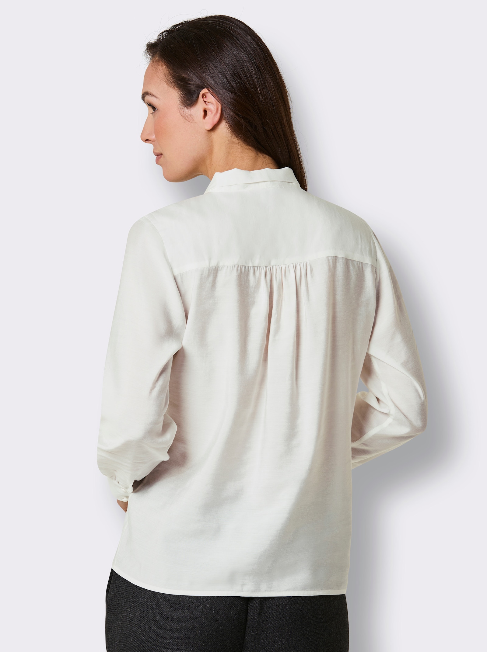 CREATION L PREMIUM Schluppenbluse - ecru