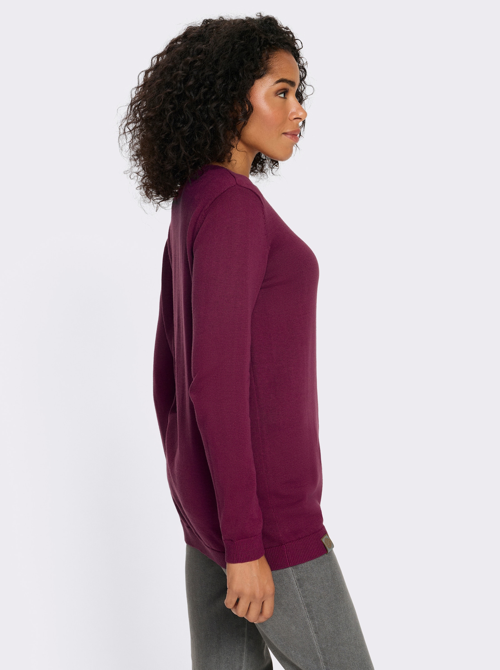 Longpullover mit 50% Baumwolle - malve