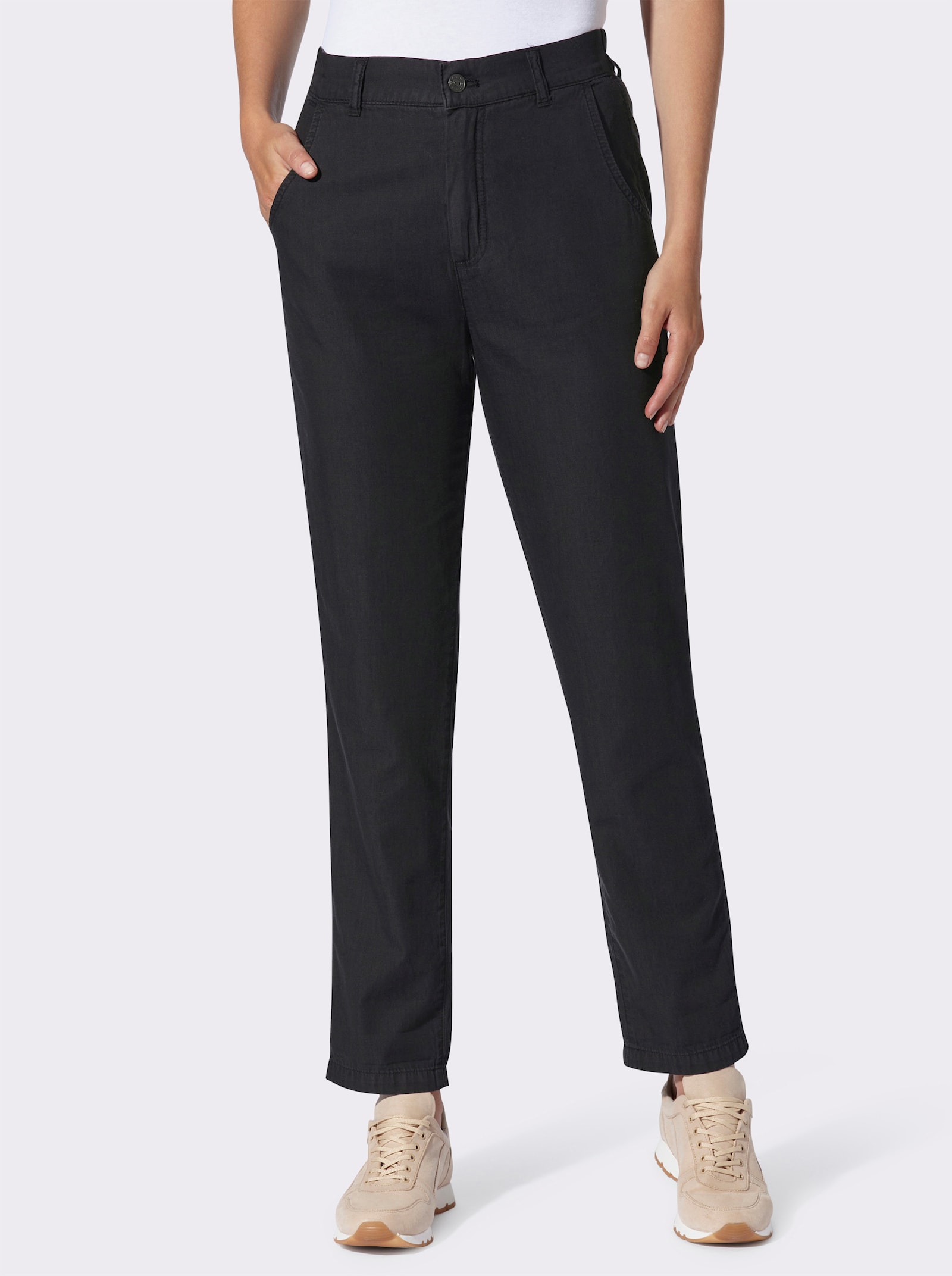 heine Ankle-Jeans mit Dehnbund hinten - graphit denim