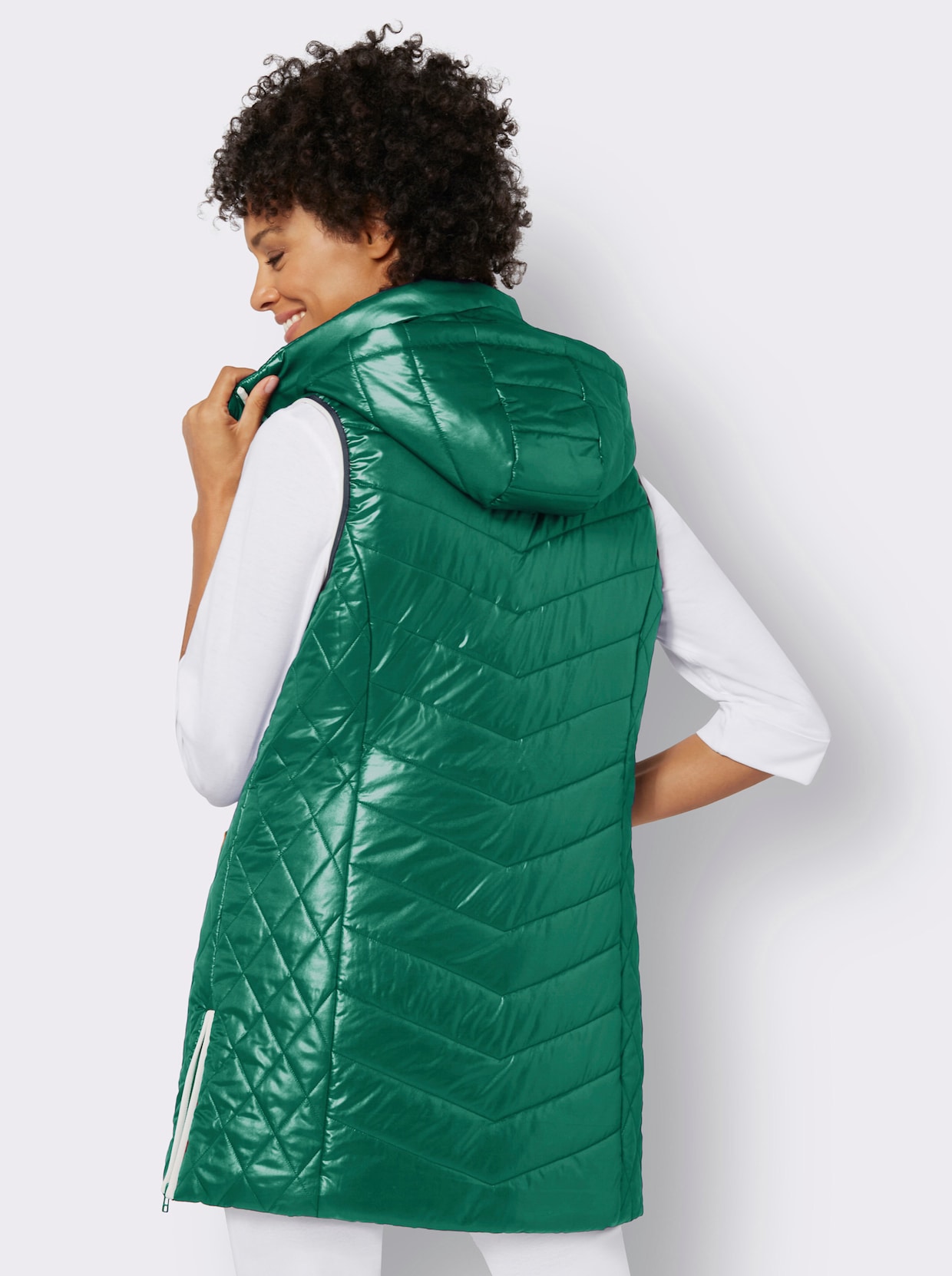 Gilet met capuchon - groen