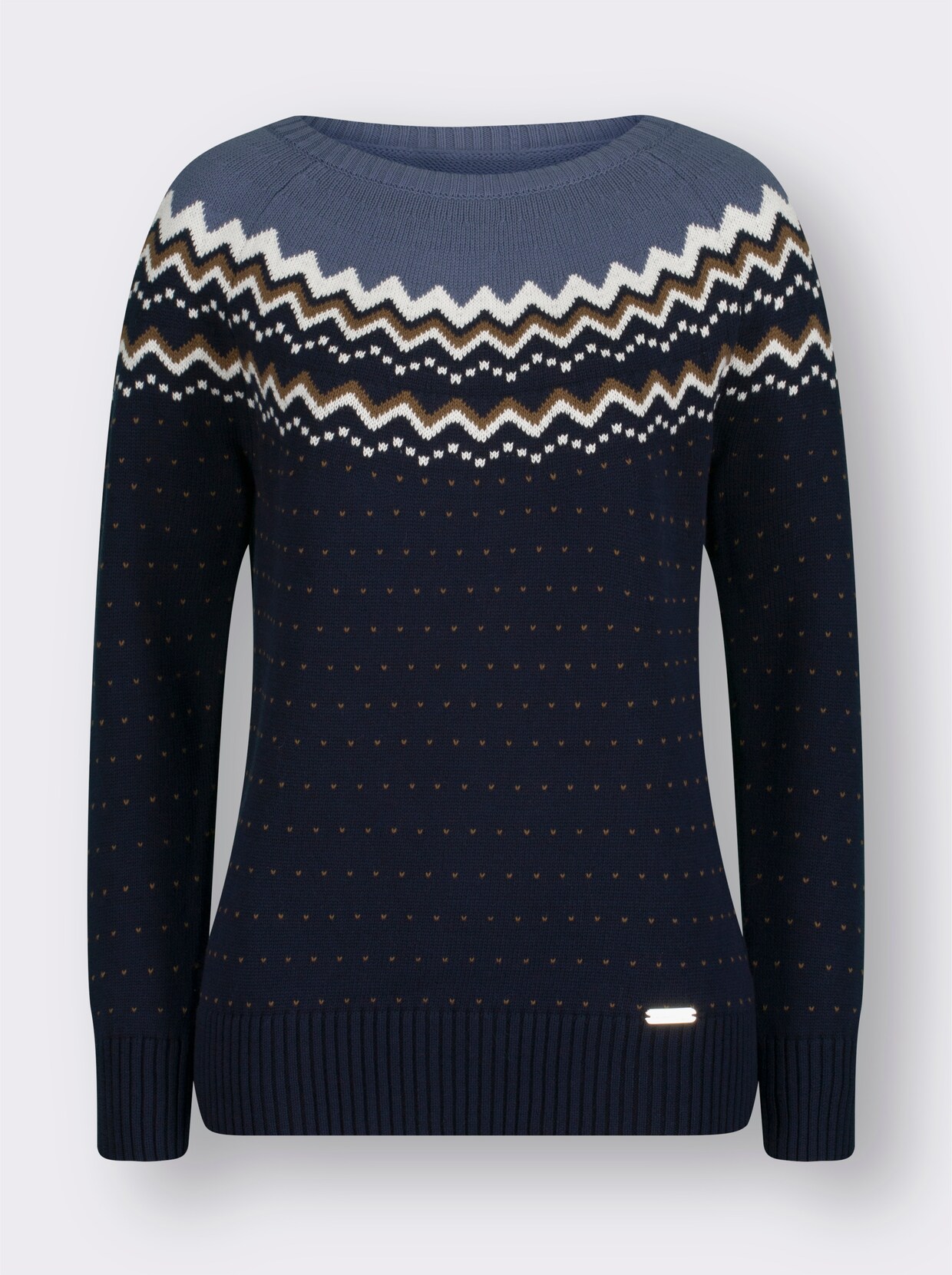 Norwegerpullover - marine-bleu-gemustert