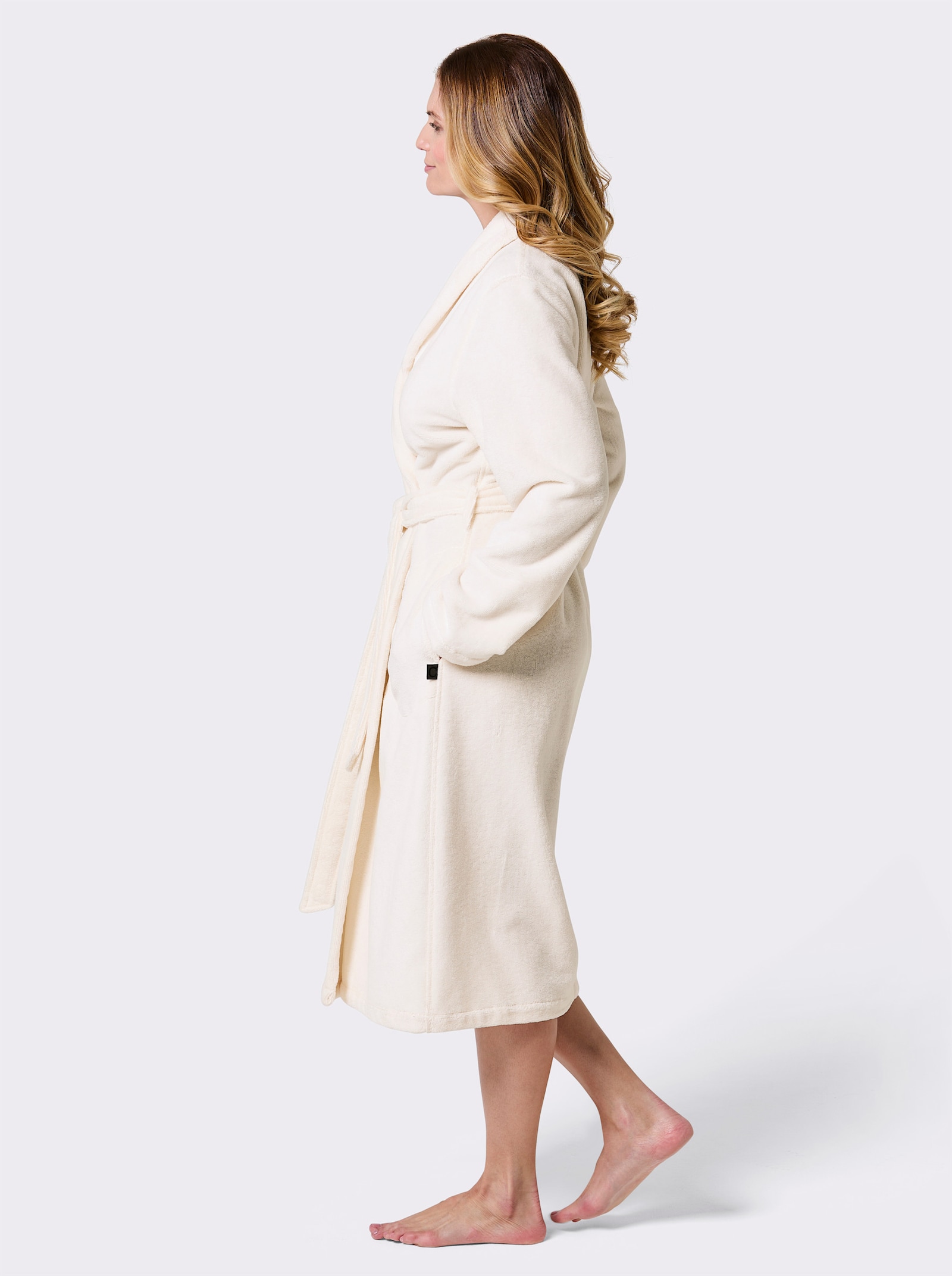 Cawö Damenbademantel - champagner