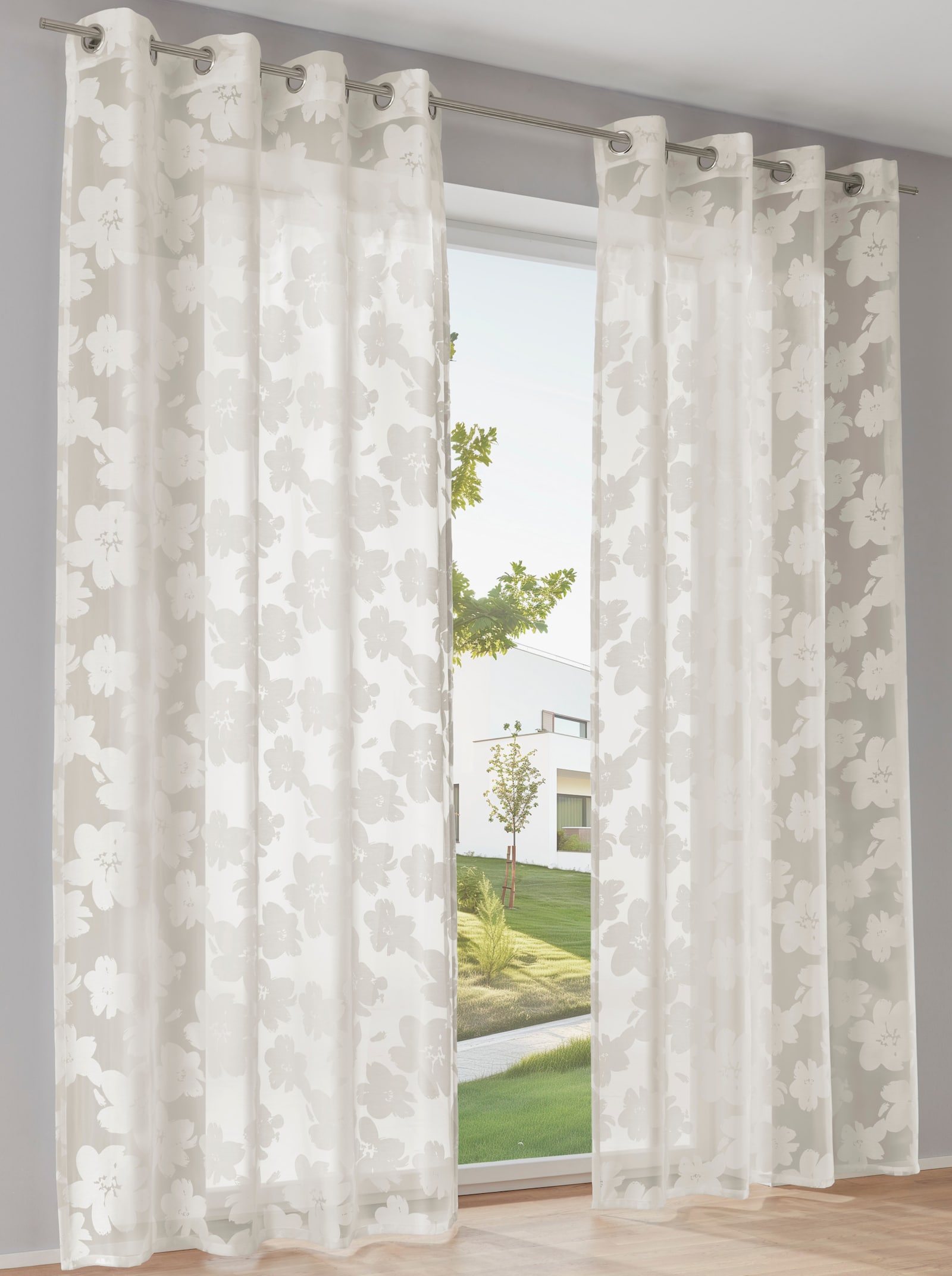heine home Decoratieve vitrage - offwhite
