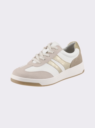 heine Sneaker mit Wechselfußbett - weiß-beige
