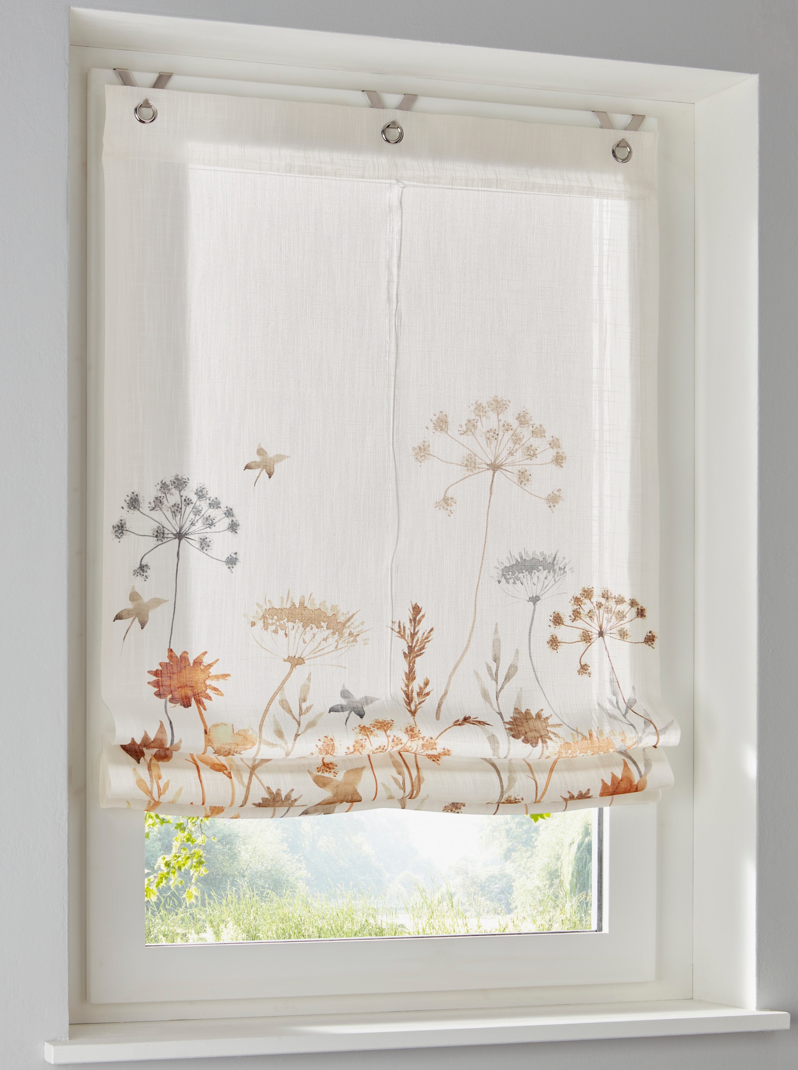 heine home Raffrollo - weiß-bedruckt