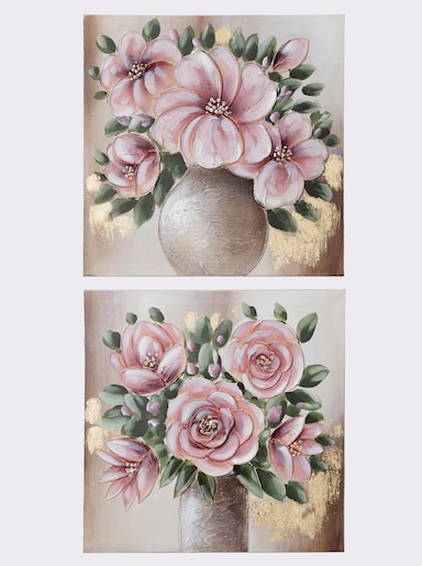 heine home Origineel schilderij - roos