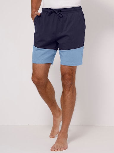 Bermudas mit farbigen Kontrasten - marine-mittelblau