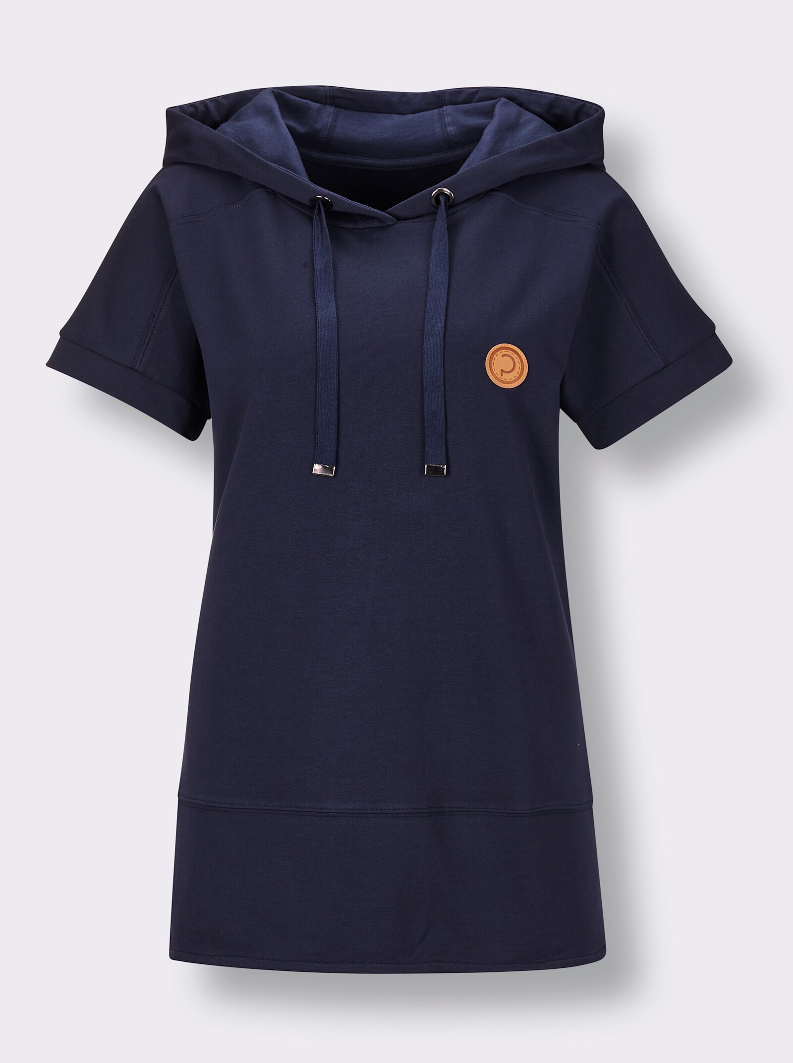 CREATION L PREMIUM Sweatshirt mit überlappender Schulter - marine