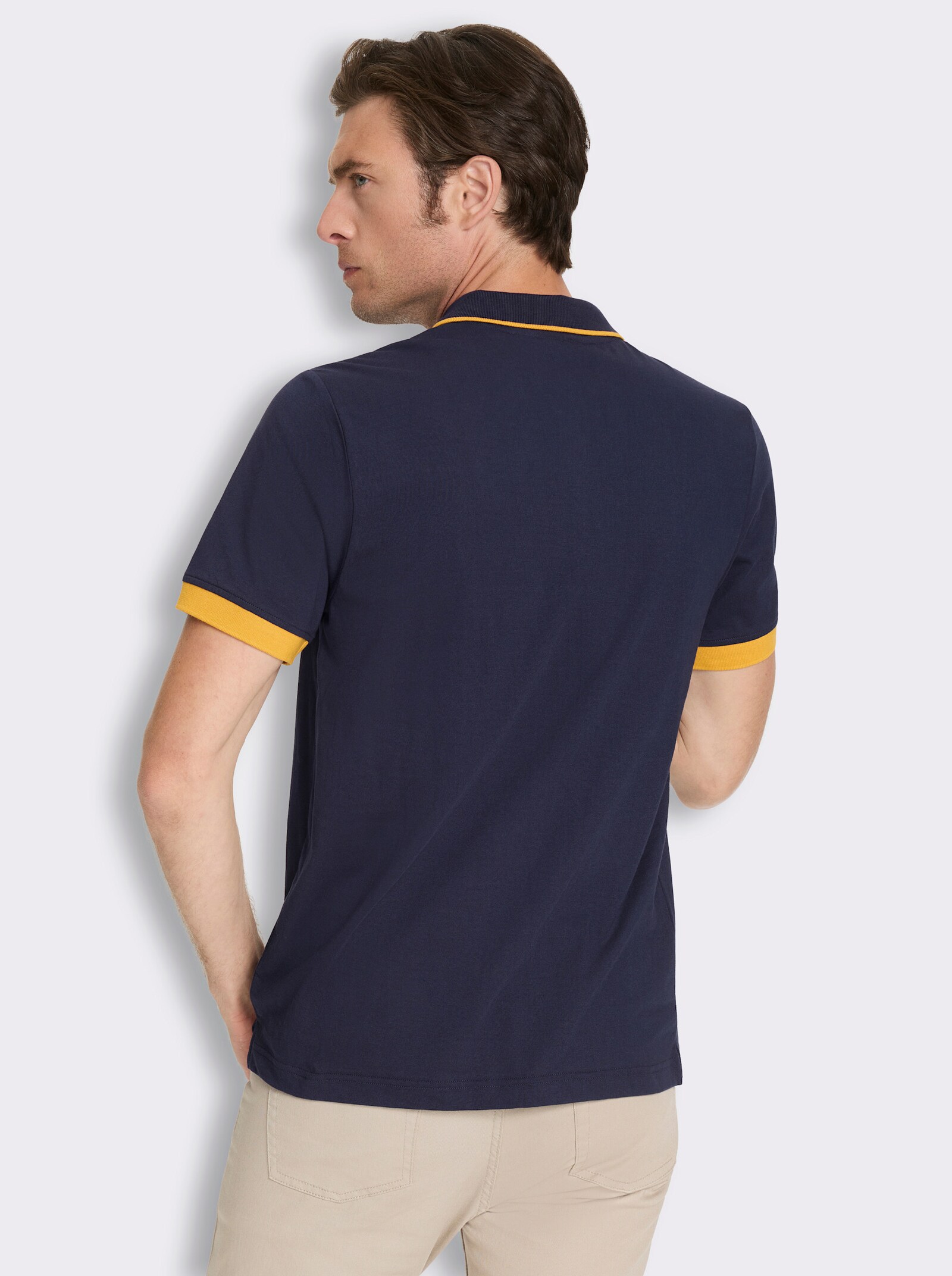 Poloshirt mit Print - marine-bedruckt