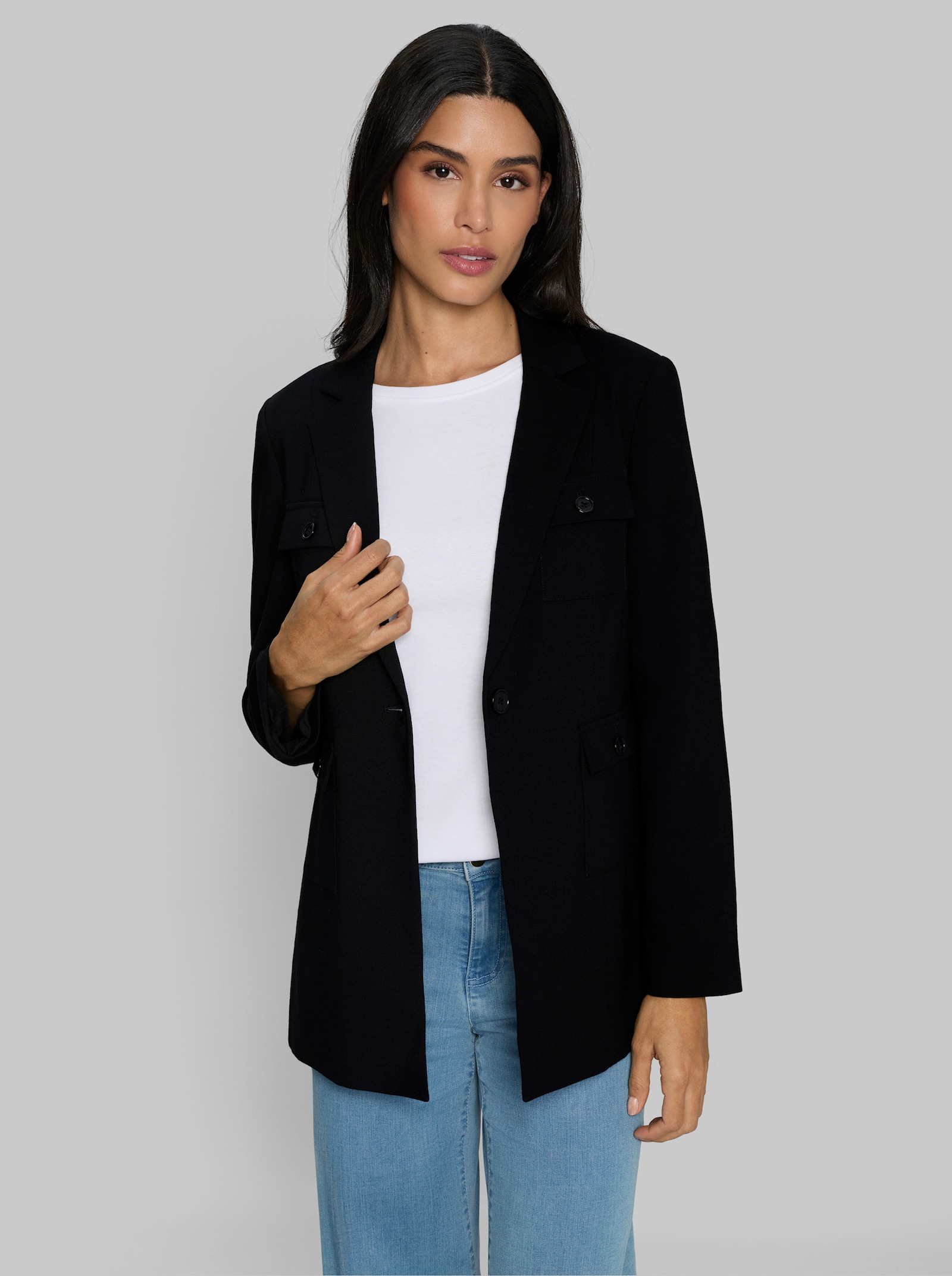 heine Blazer mit Reverskragen - schwarz