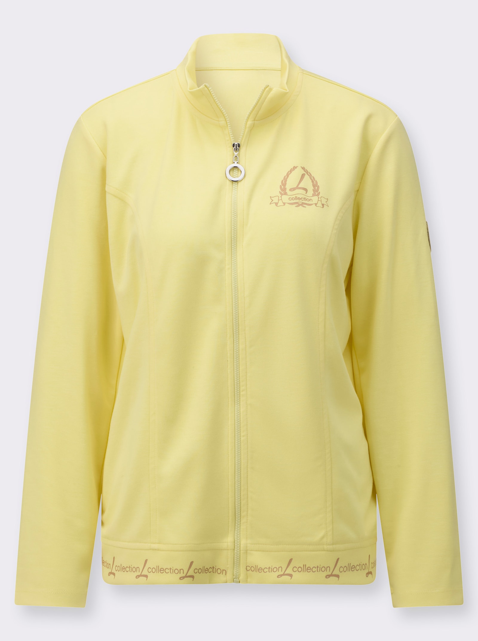 Shirtjacke mit Stehkragen - zitrone