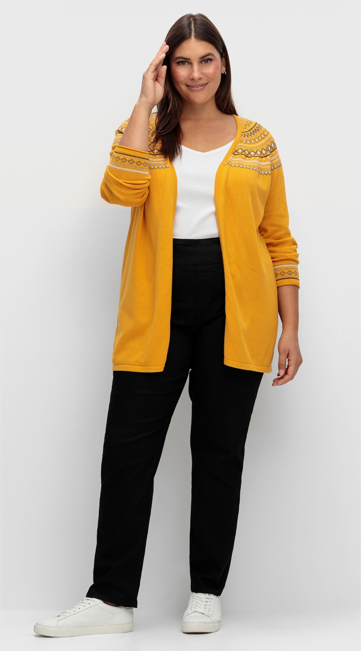 Schlupfhose mit hohem Dehnbund - schwarz