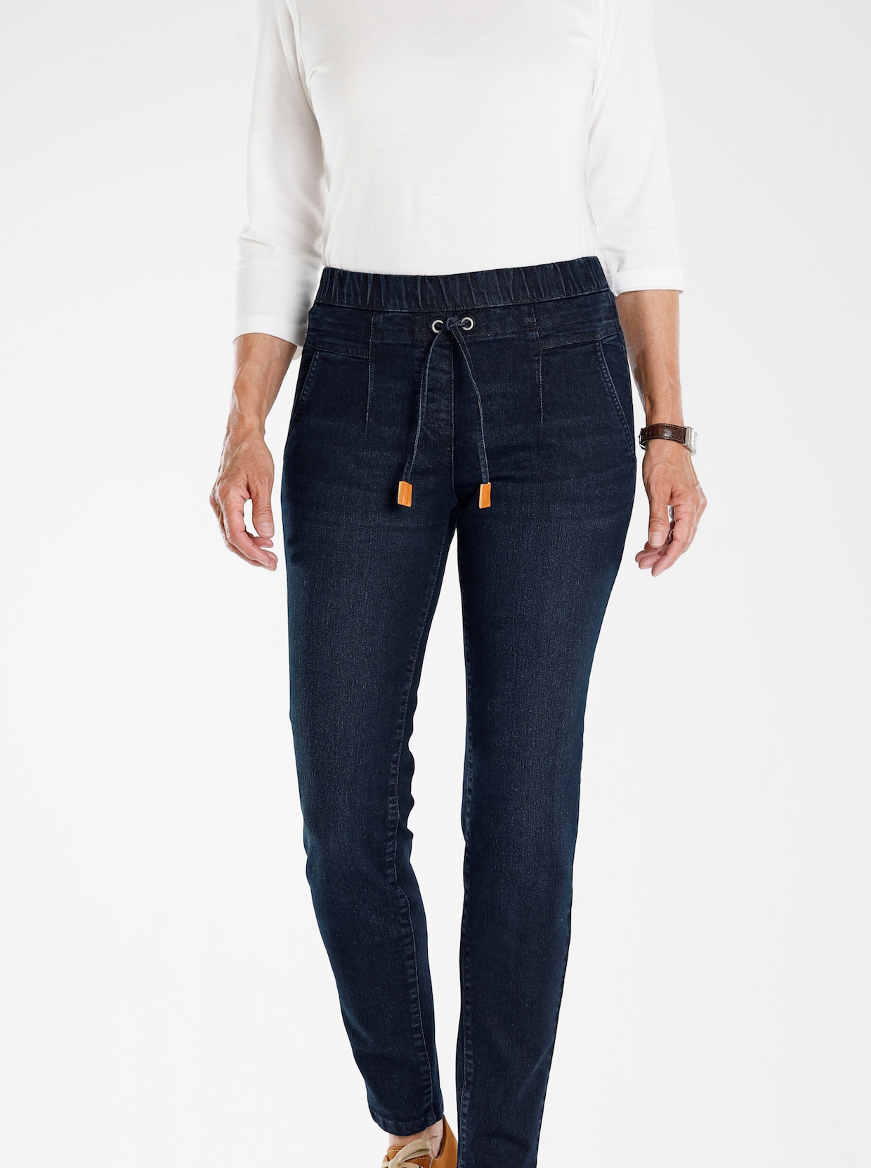 Jeans med resår - dark blue