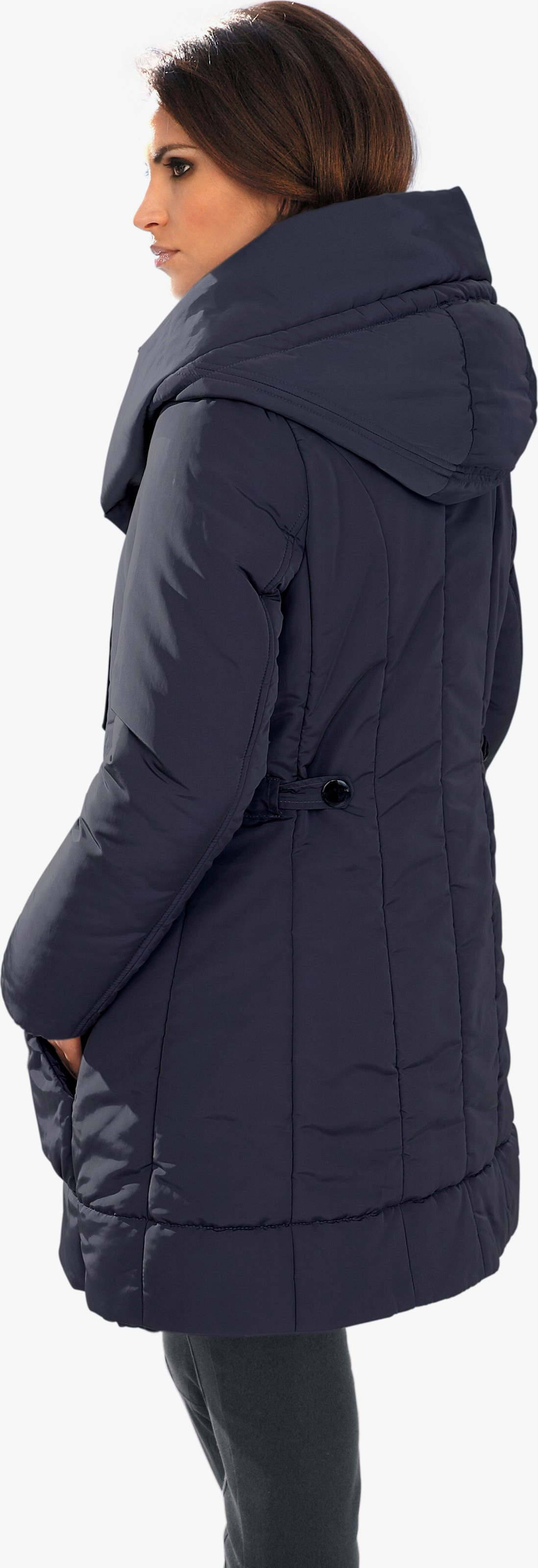 heine Parka met lichte wattering - marine