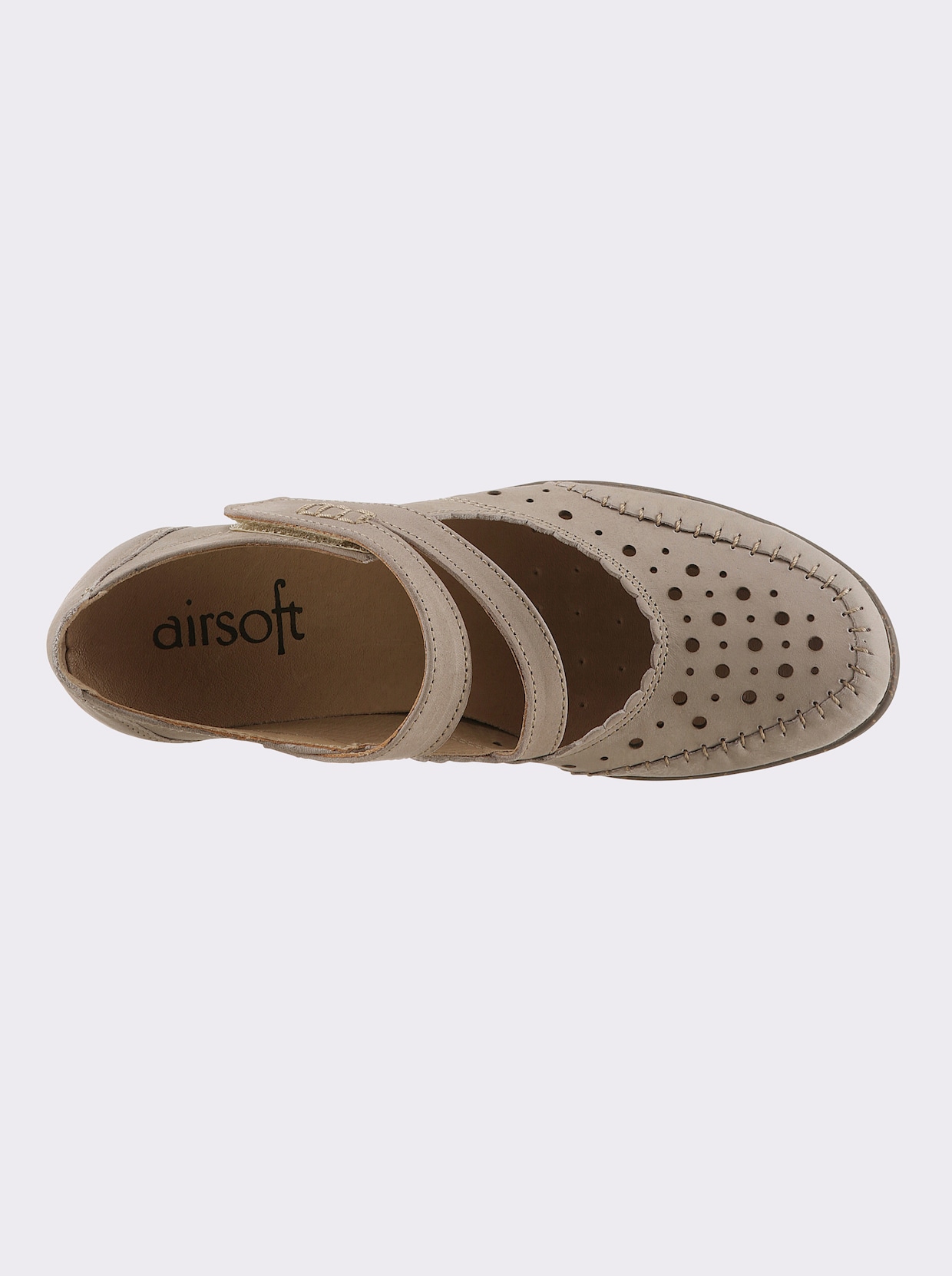 airsoft comfort+ Topánky so zapínaním na suchý zips - hnedosivá