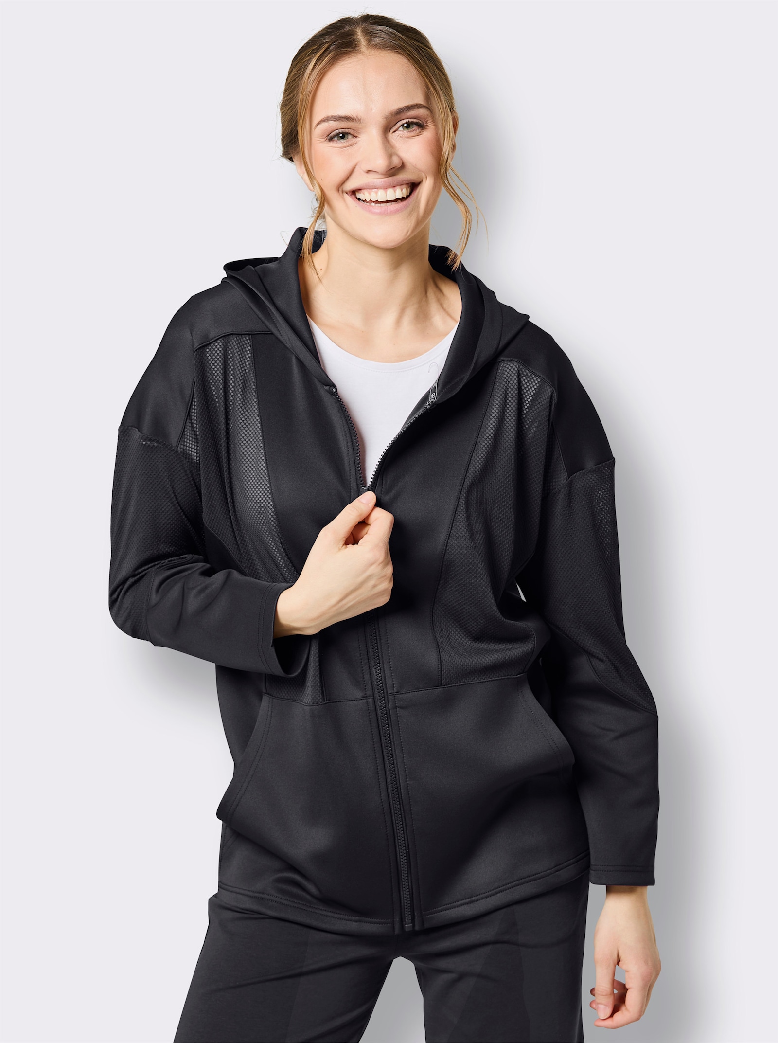 Catamaran Sports Funktionsjacke Mesh-Besätzen - schwarz