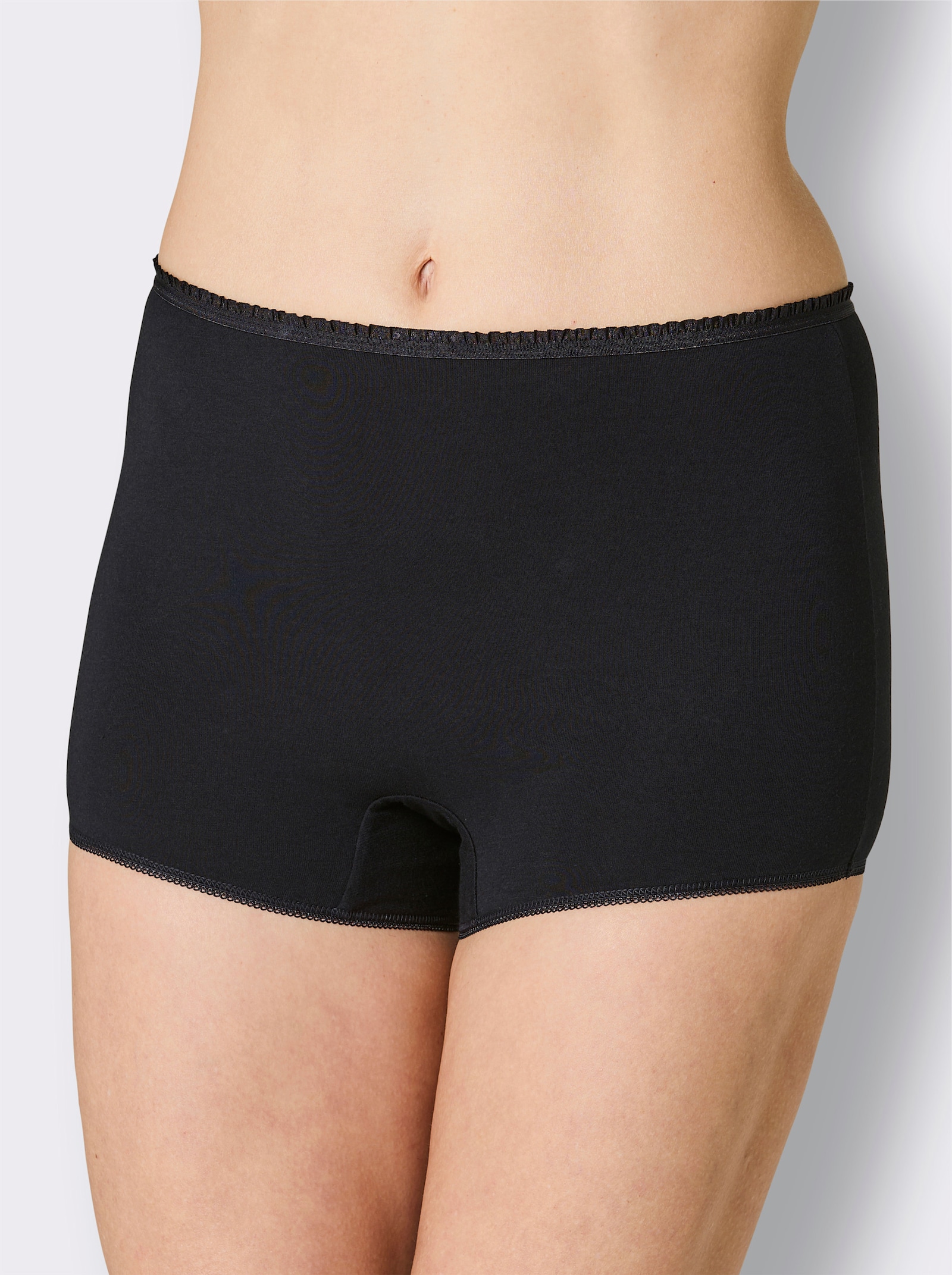 wäschepur Panty mit elastischem Zierbund - schwarz