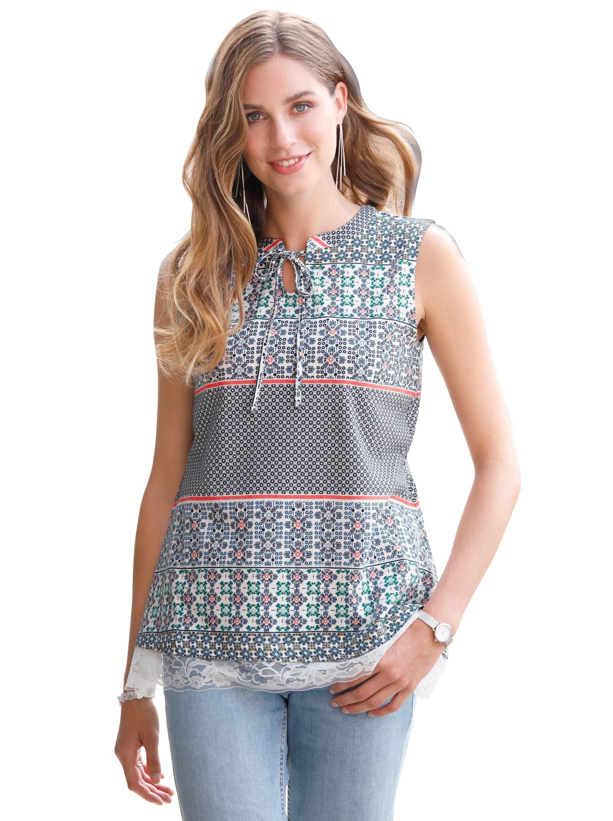 Longtop - ecru-bedruckt