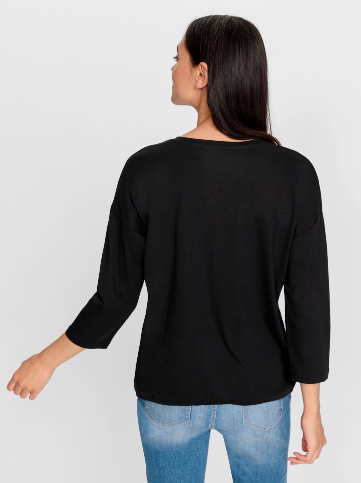 heine Shirt met 3/4-mouw - zwart