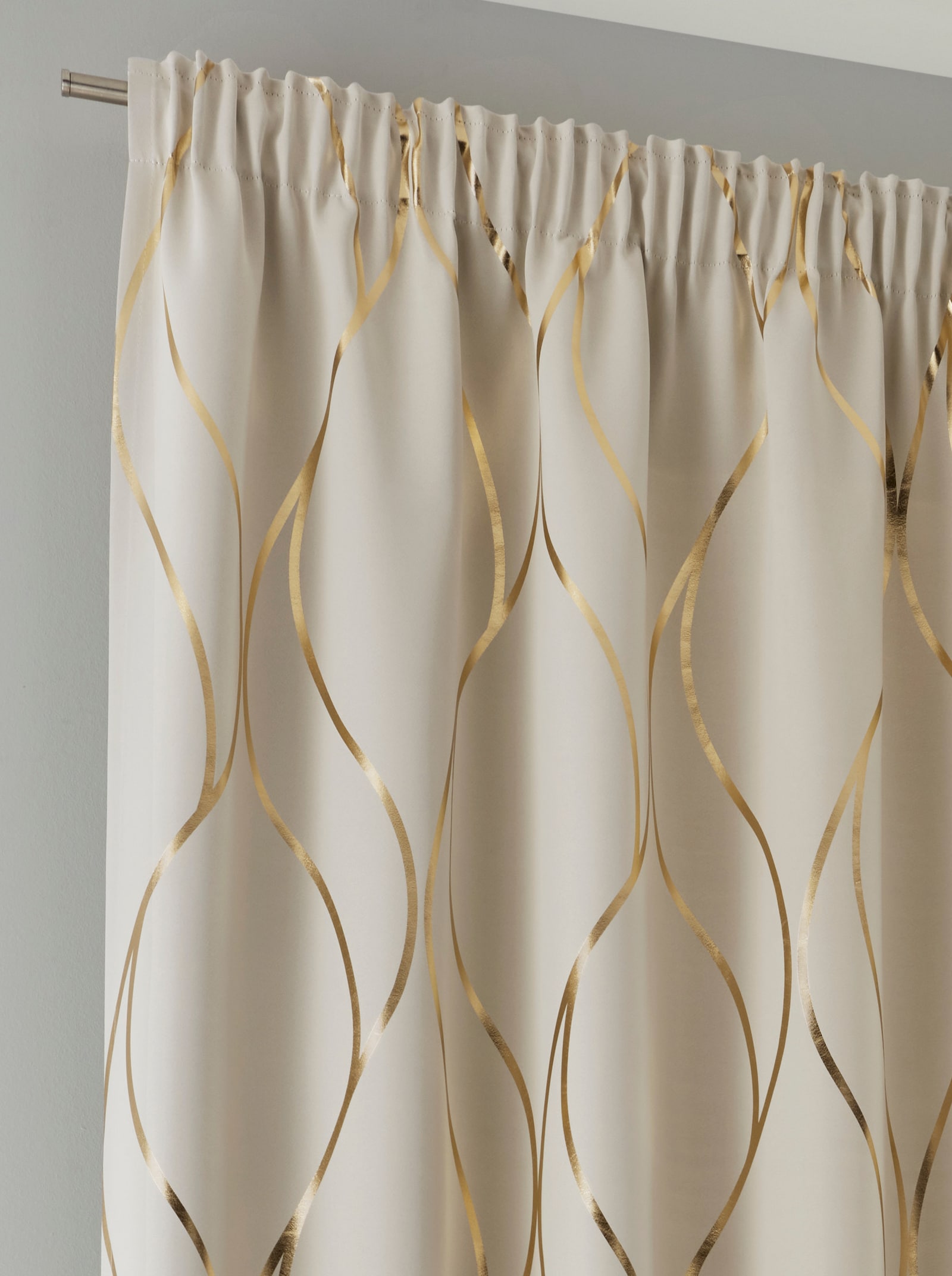 heine home Verdunklungsschal - beige-goldfarben