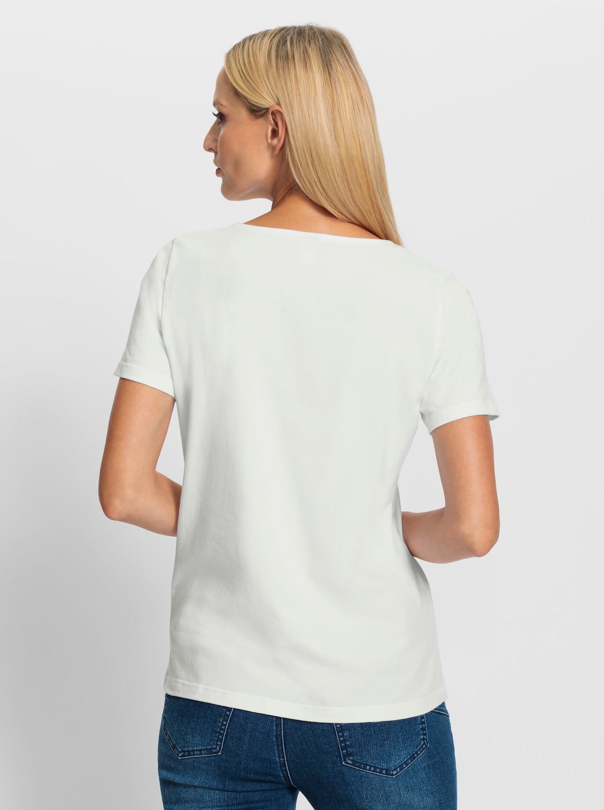 heine Shirt met ronde hals - wit