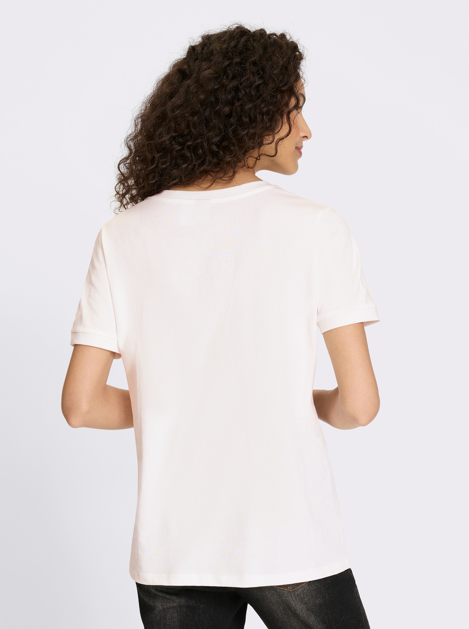 heine Shirt met geborduurde borstzak - ecru