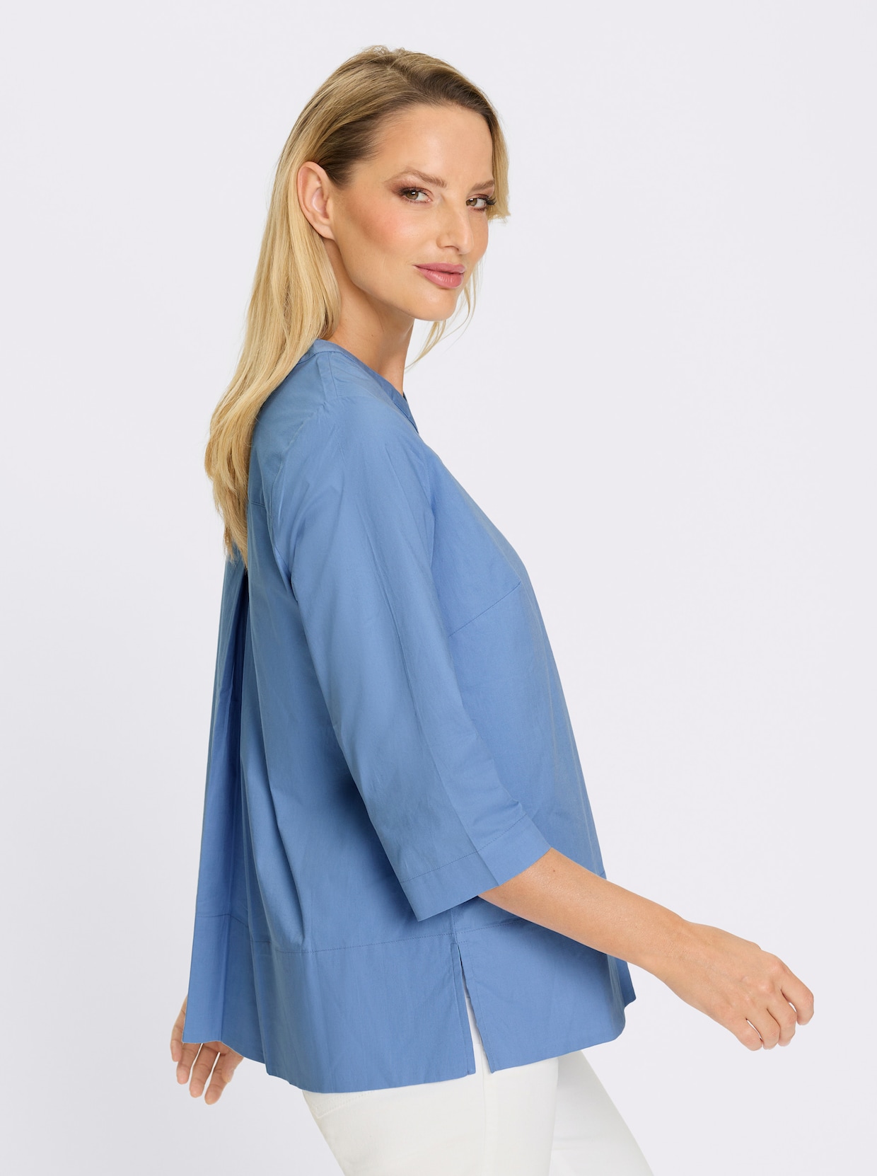 heine Chemisier en coton - bleu ciel