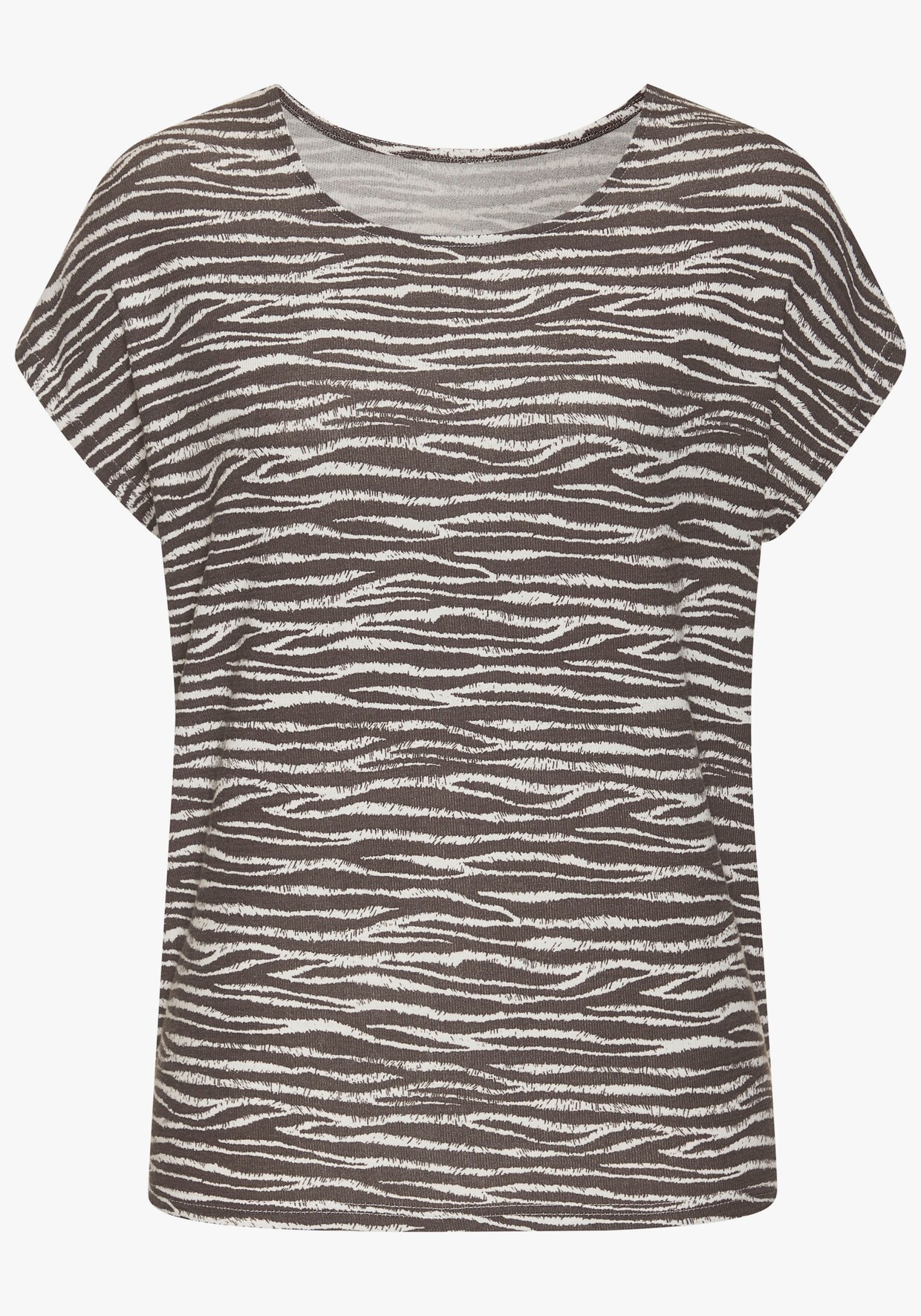 LASCANA T-shirt à manches courtes - taupe, crème