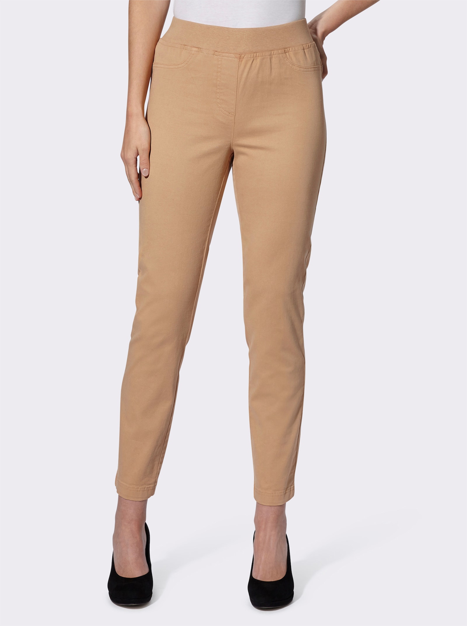 Push-up-Jeans in weicher Qualität - camel