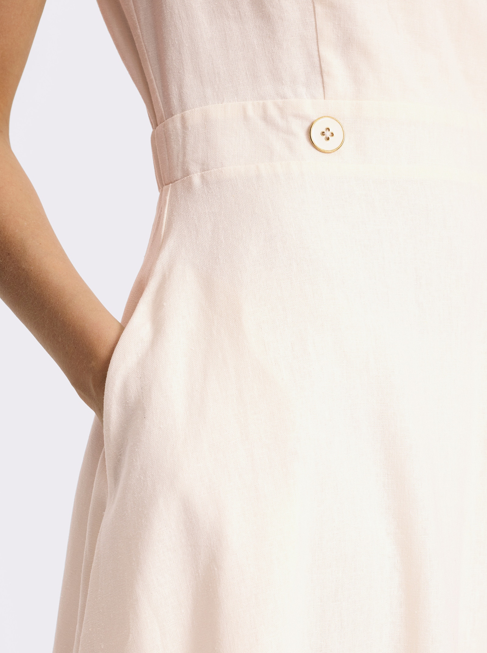 heine Robe d'été évasée et flatteuse - écru