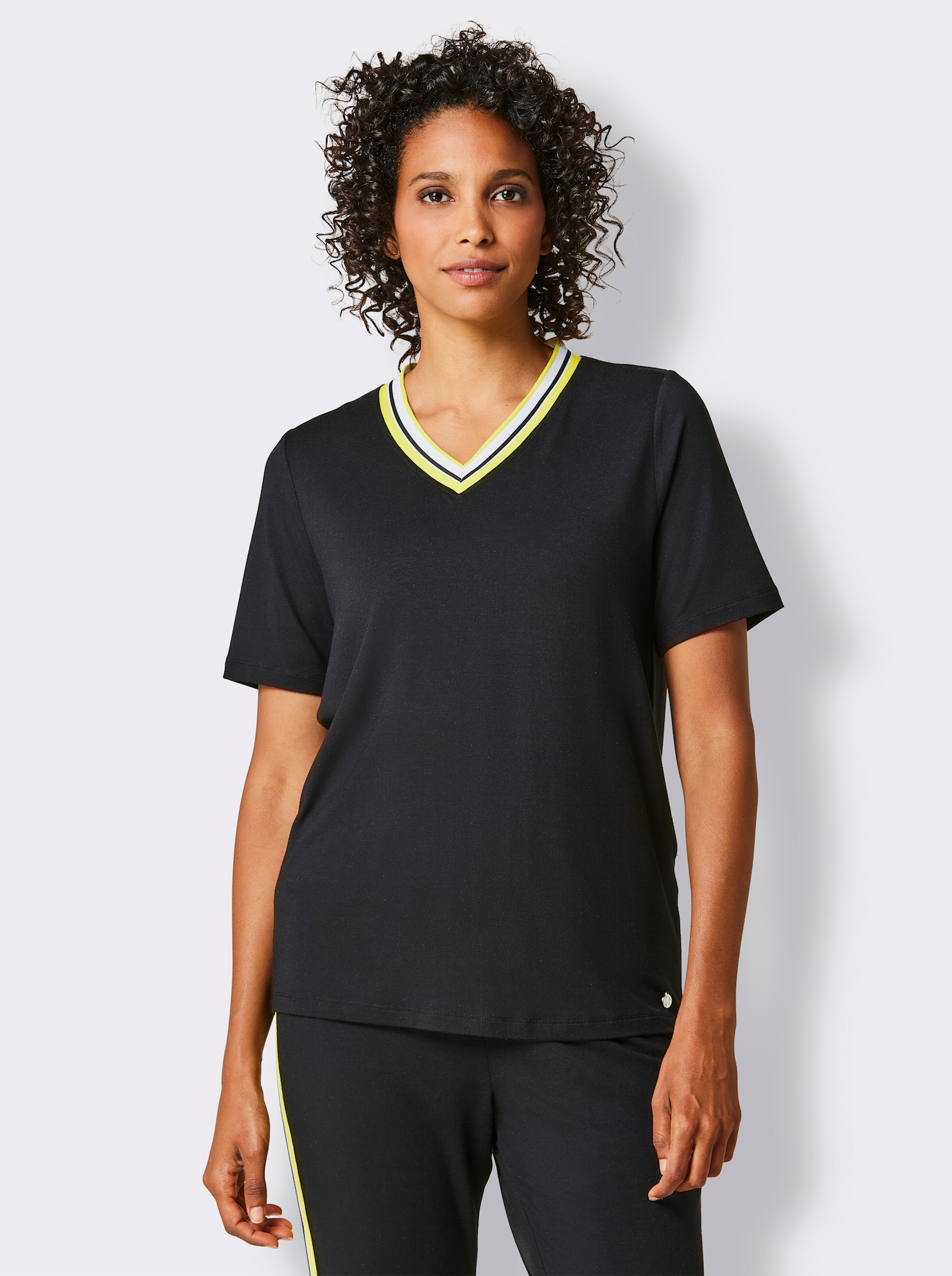 CREATION L PREMIUM Shirt met modal - zwart