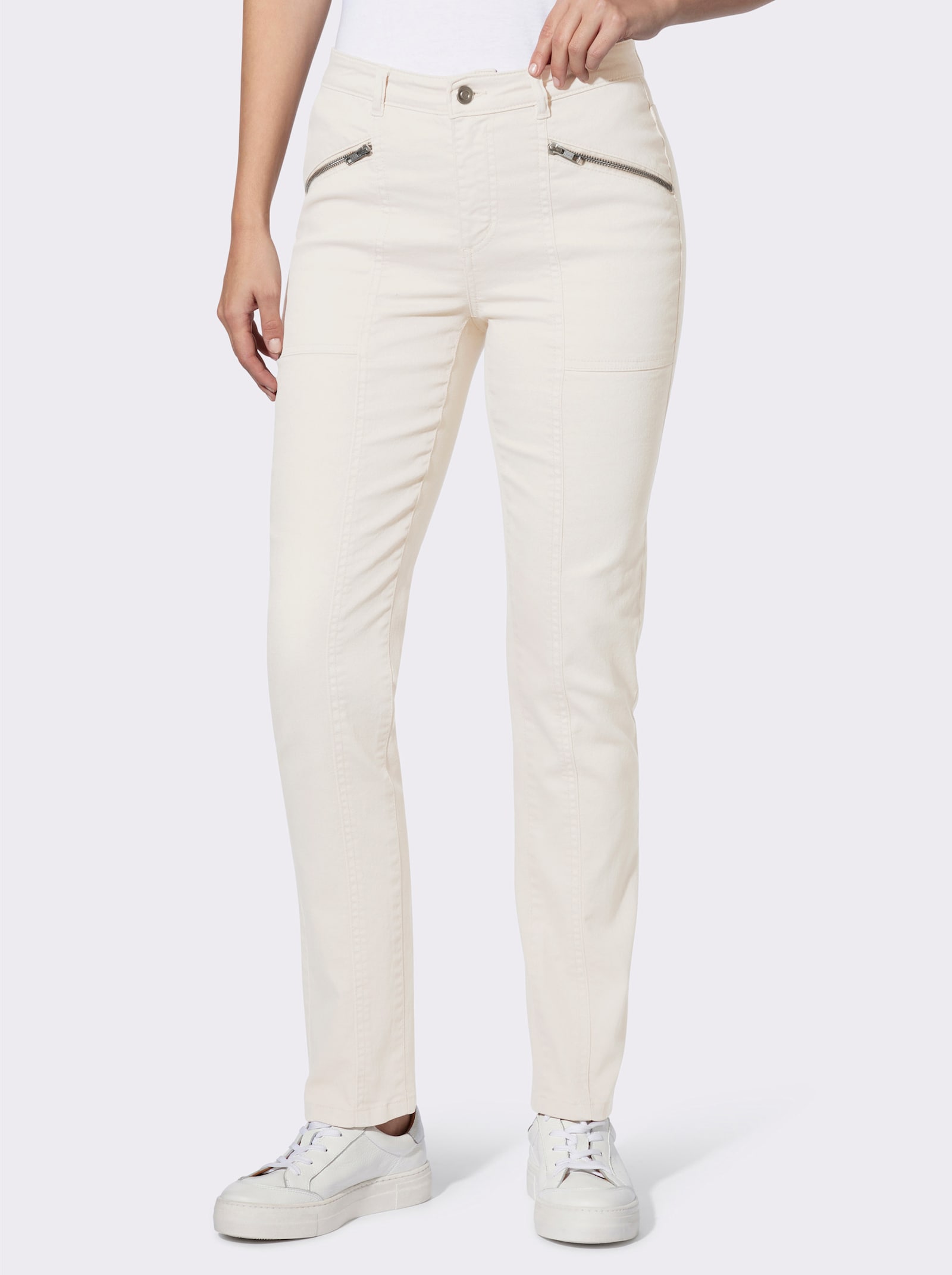 heine Pantalon avec poches à glissière - écru