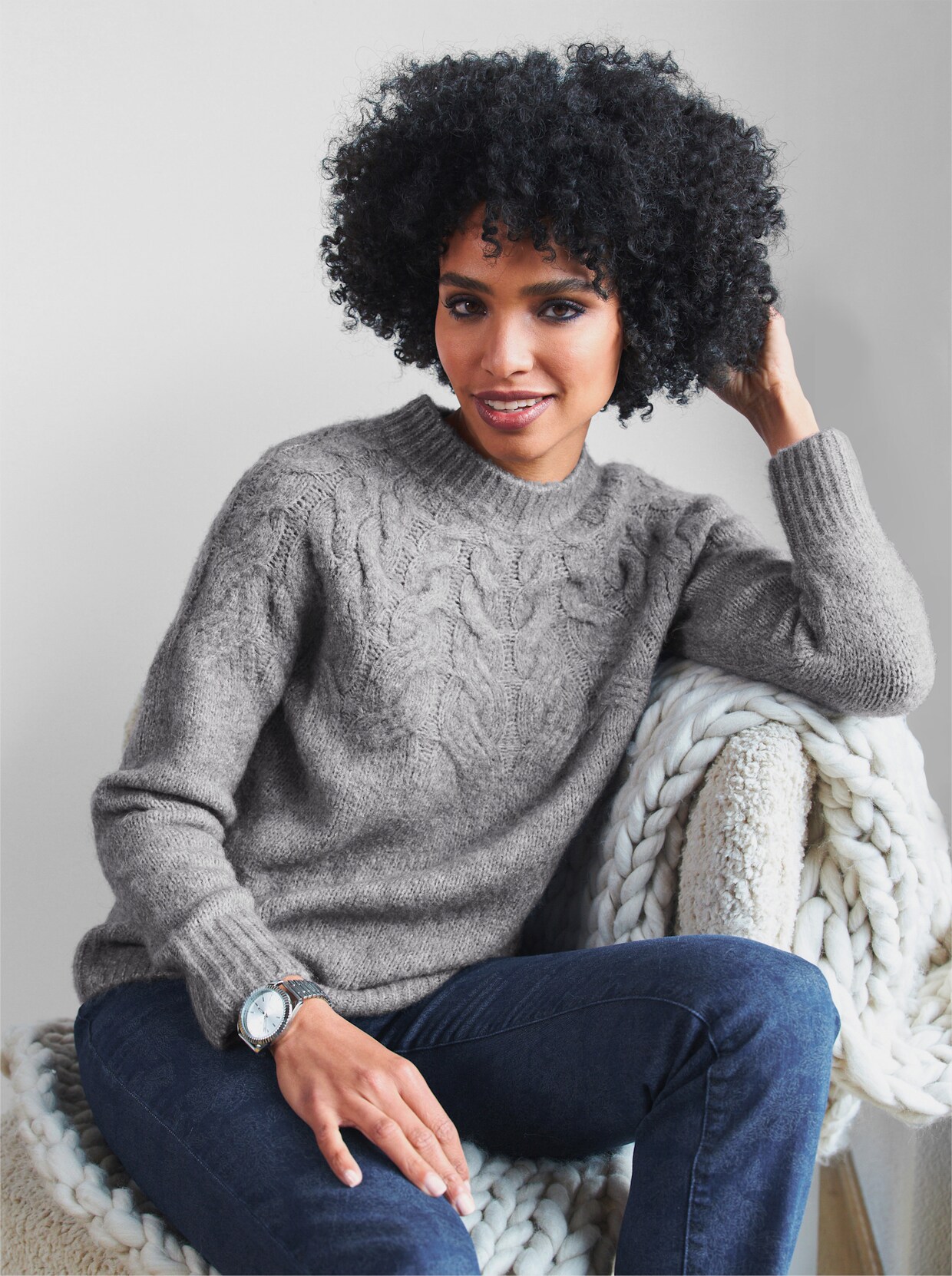 heine Pullover - grau-meliert