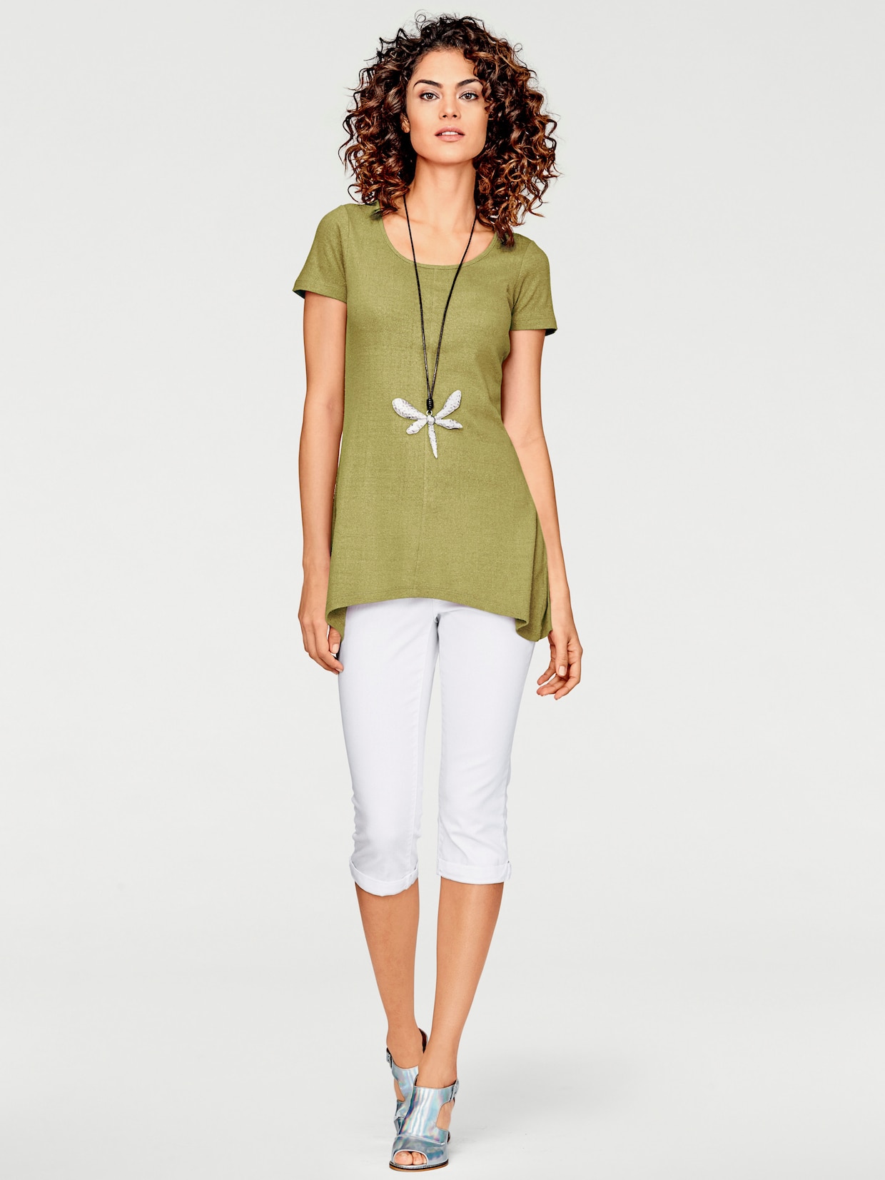 heine T-shirt long - vert kiwi