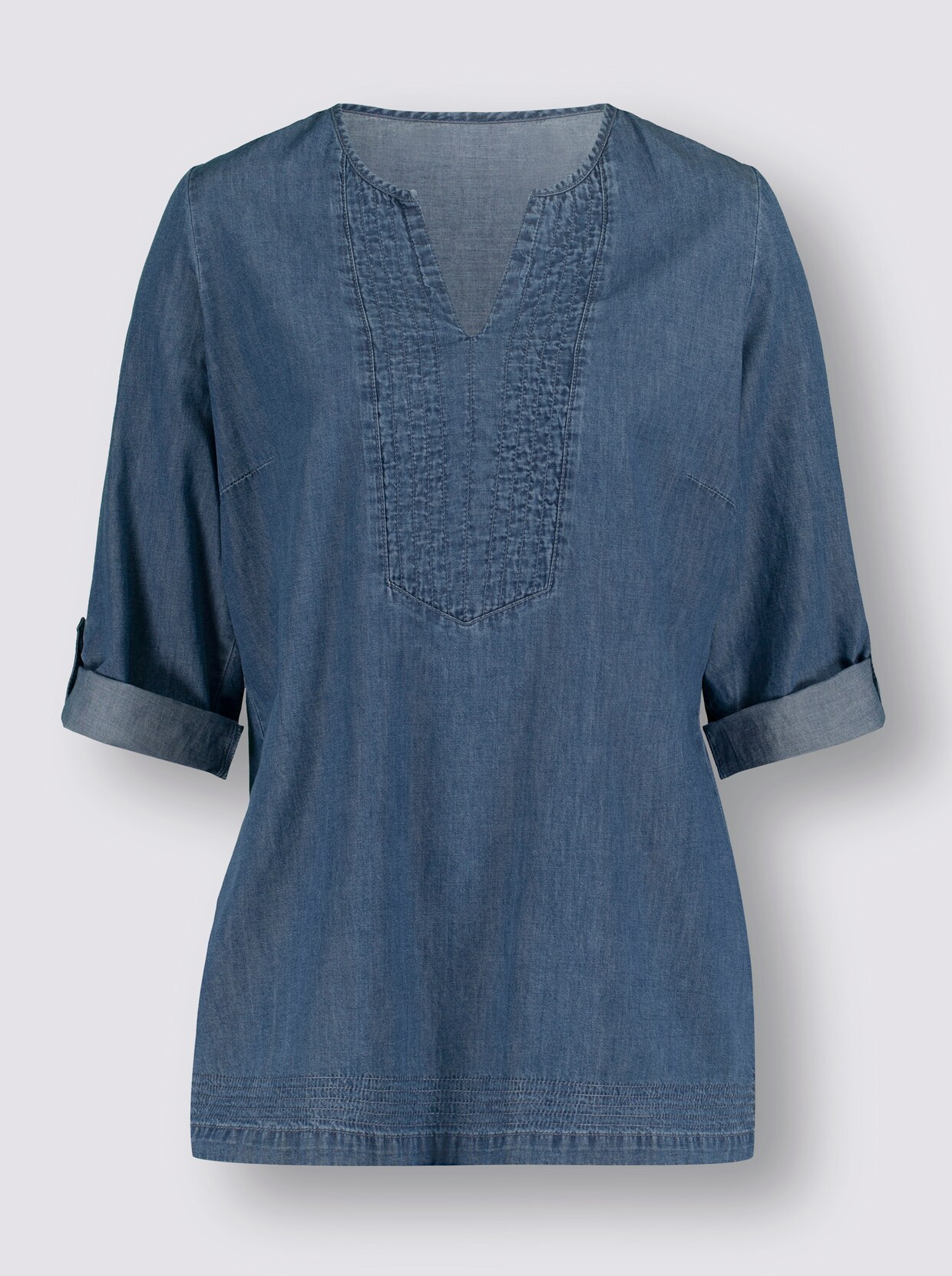 Jeans-Tunika - blue-stone-washed