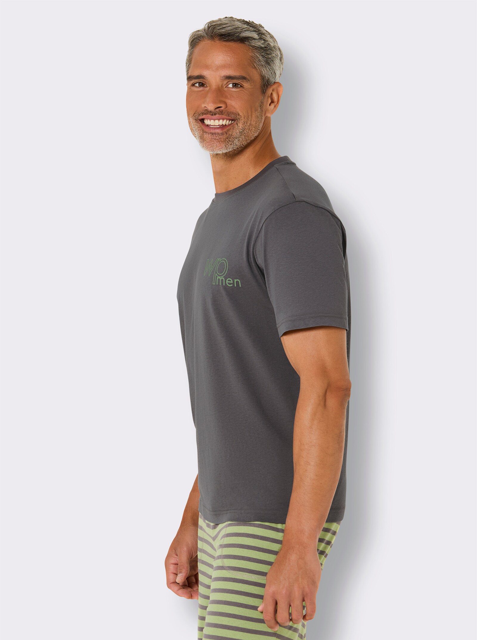 wäschepur men Schlafanzug-Shirt - anthrazit