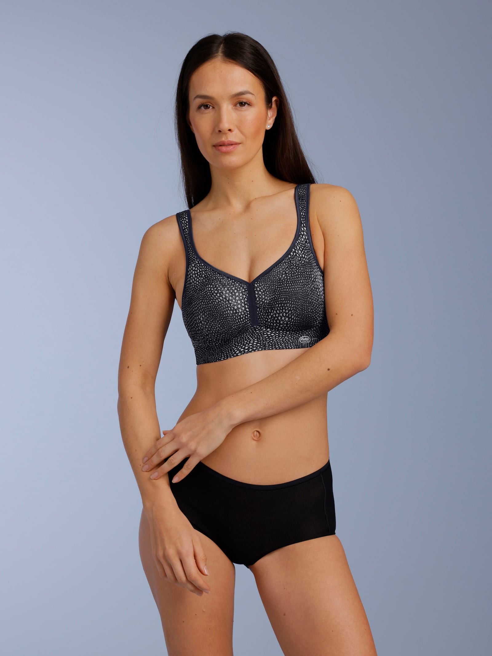 Anita Sport-BH ohne Bügel für starken Halt - anthrazit
