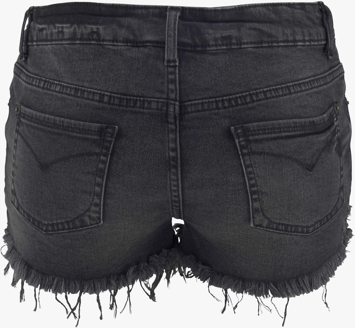 Buffalo Mini-short en jean - noir délavé