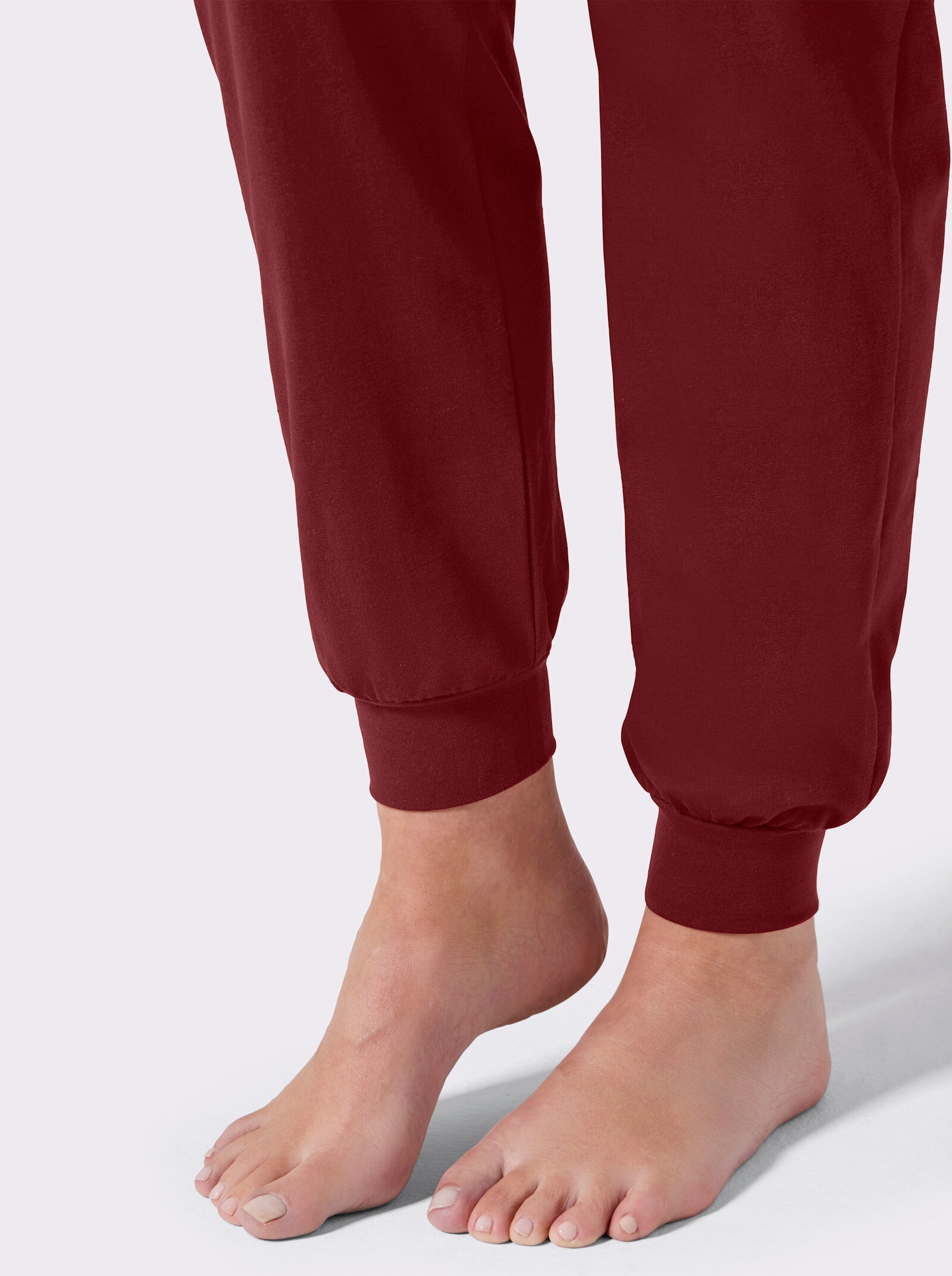 feel good Jogginghose aus Viskose-Mix - bordeaux