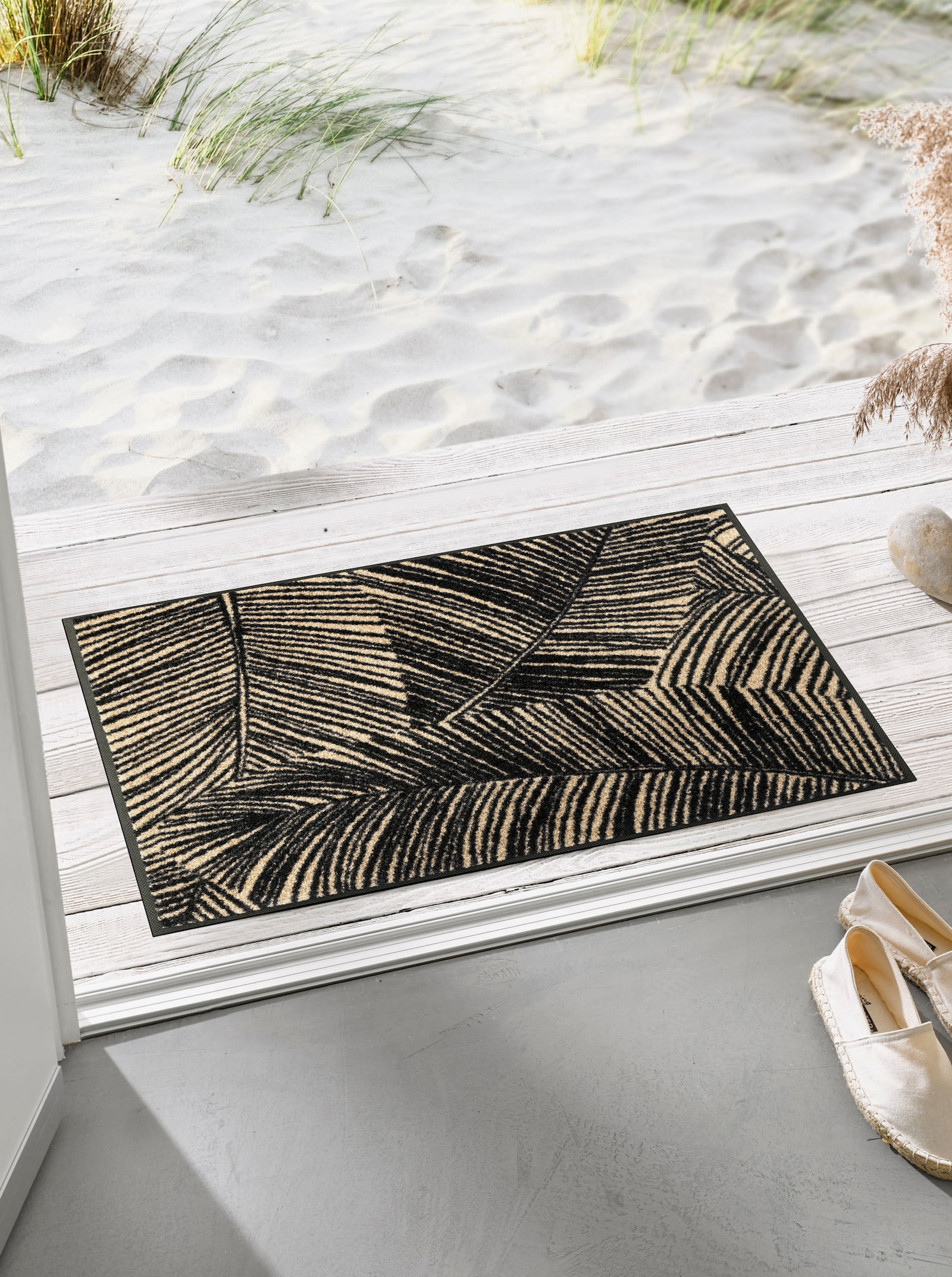 wash+dry by Kleen-Tex Fußmatte - taupe-schwarz