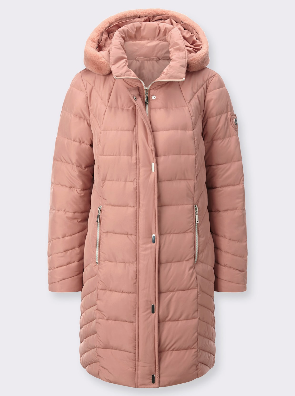 Veste longue - bois de rose