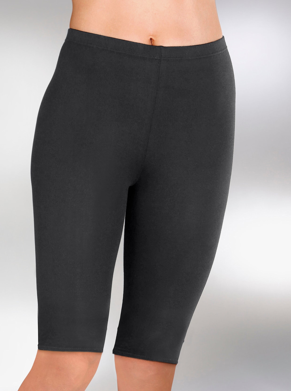 wäschepur Capri-legging - zwart + antraciet