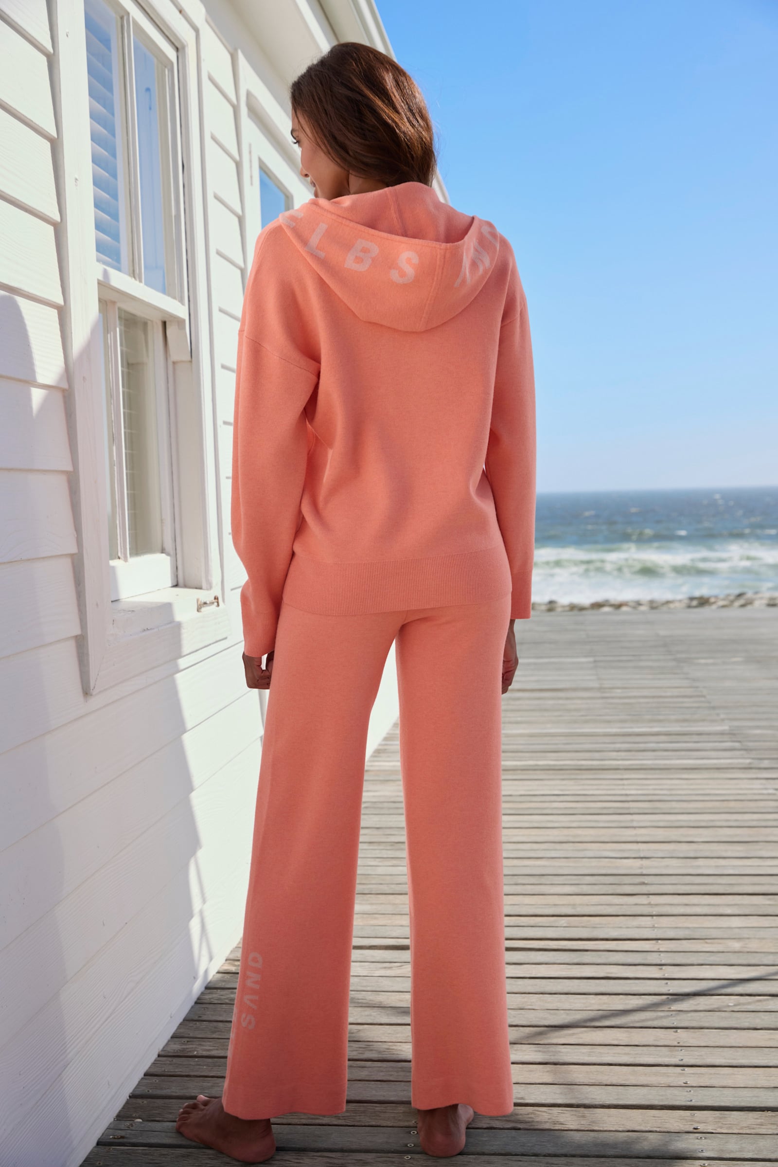 Elbsand Broek van tricot - abrikoos